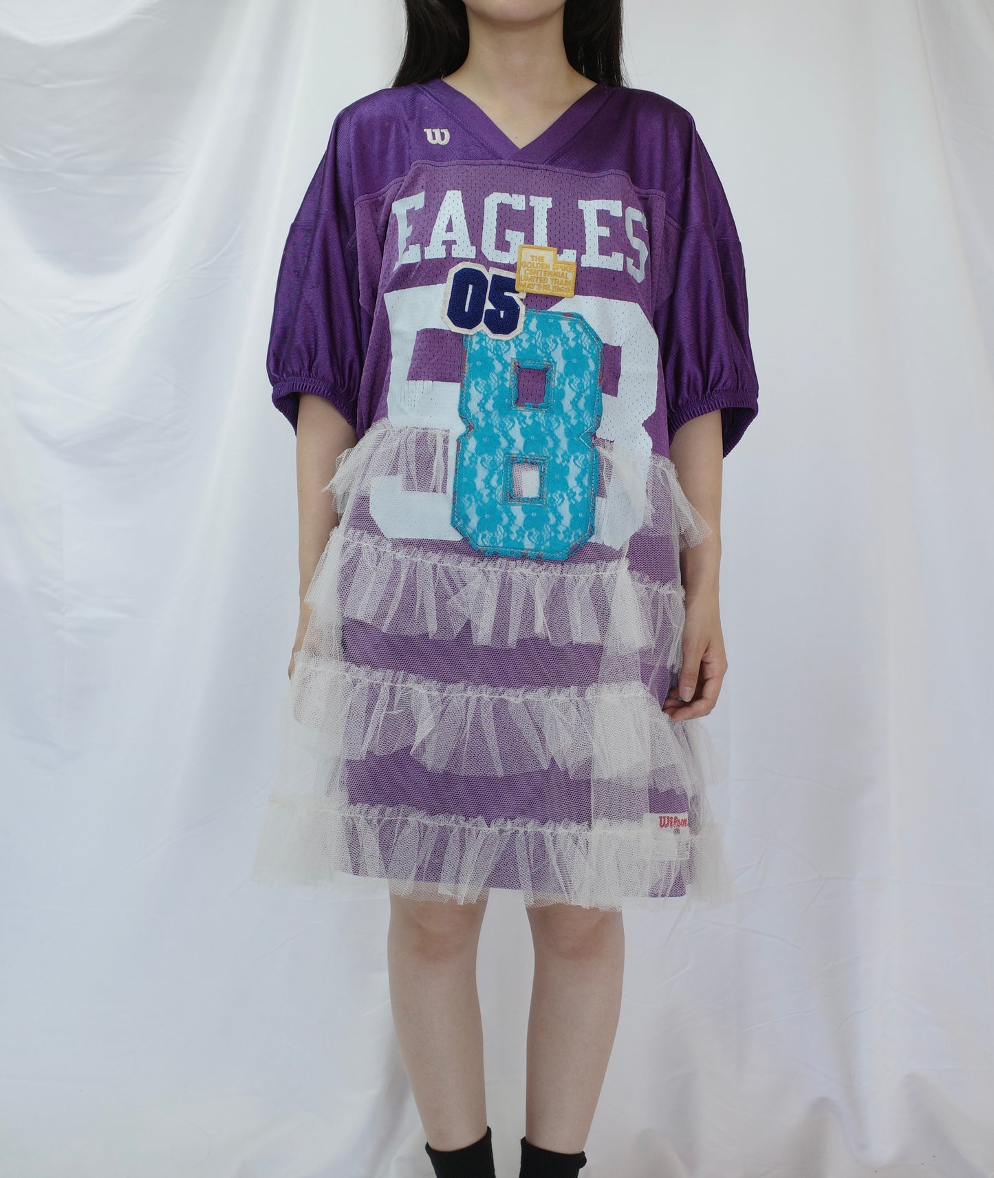 C&A top (*see actual)made with vintage football jerseys