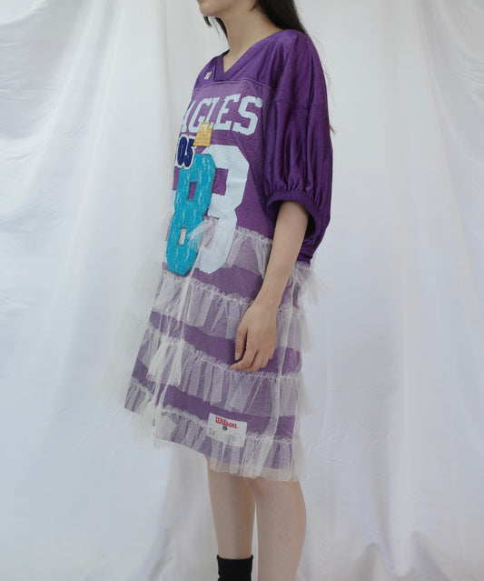 C&A top (*see actual)made with vintage football jerseys