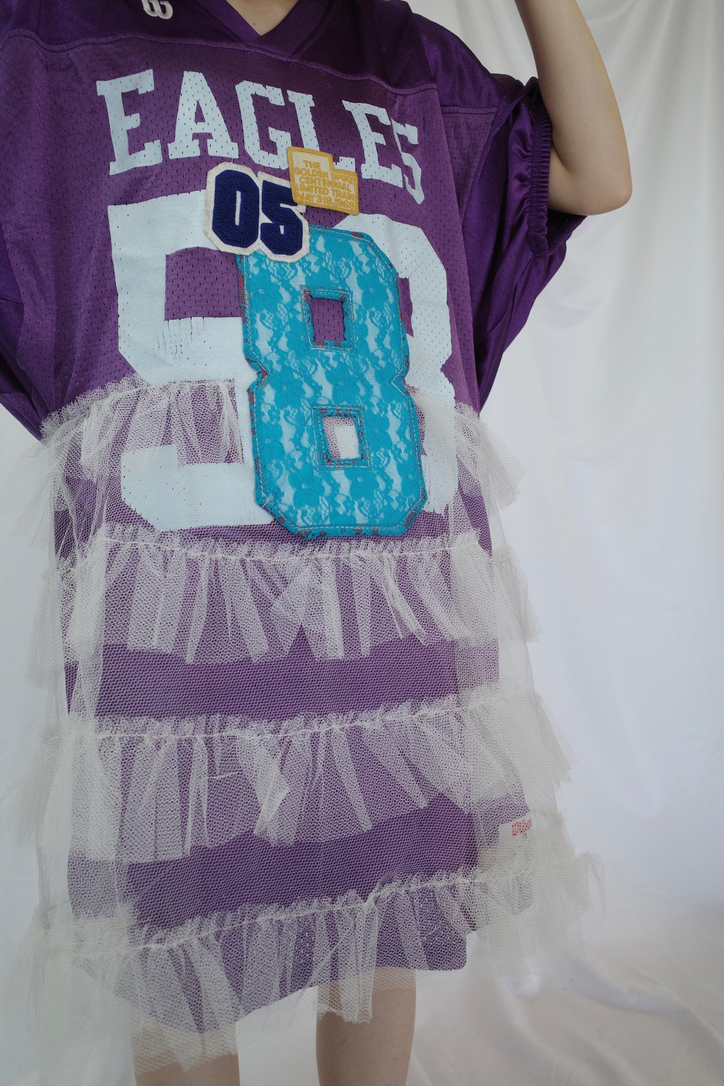C&A top (*see actual)made with vintage football jerseys