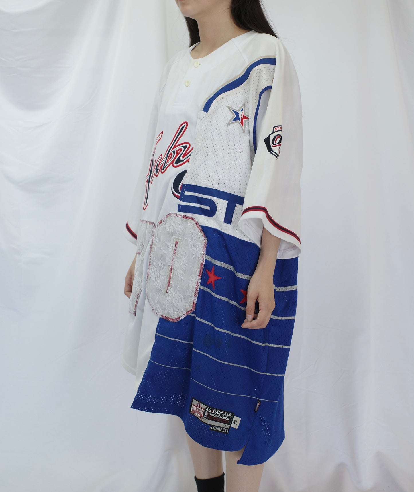C&A top (*see actual)made with vintage Fubu Jerseys and more