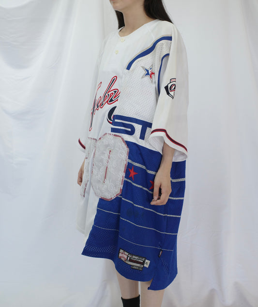 C&A top (*see actual)made with vintage Fubu Jerseys and more