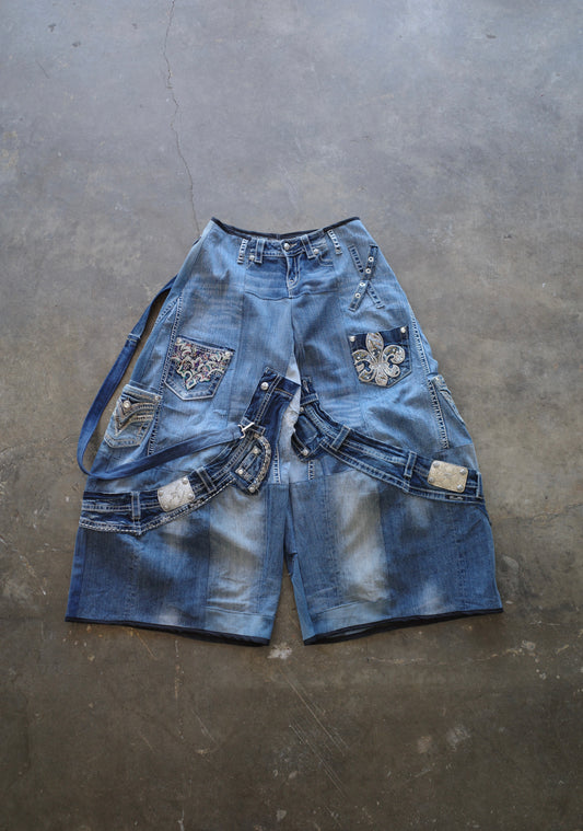 Wide Legged Patched Pants(W32-L) / DWL1