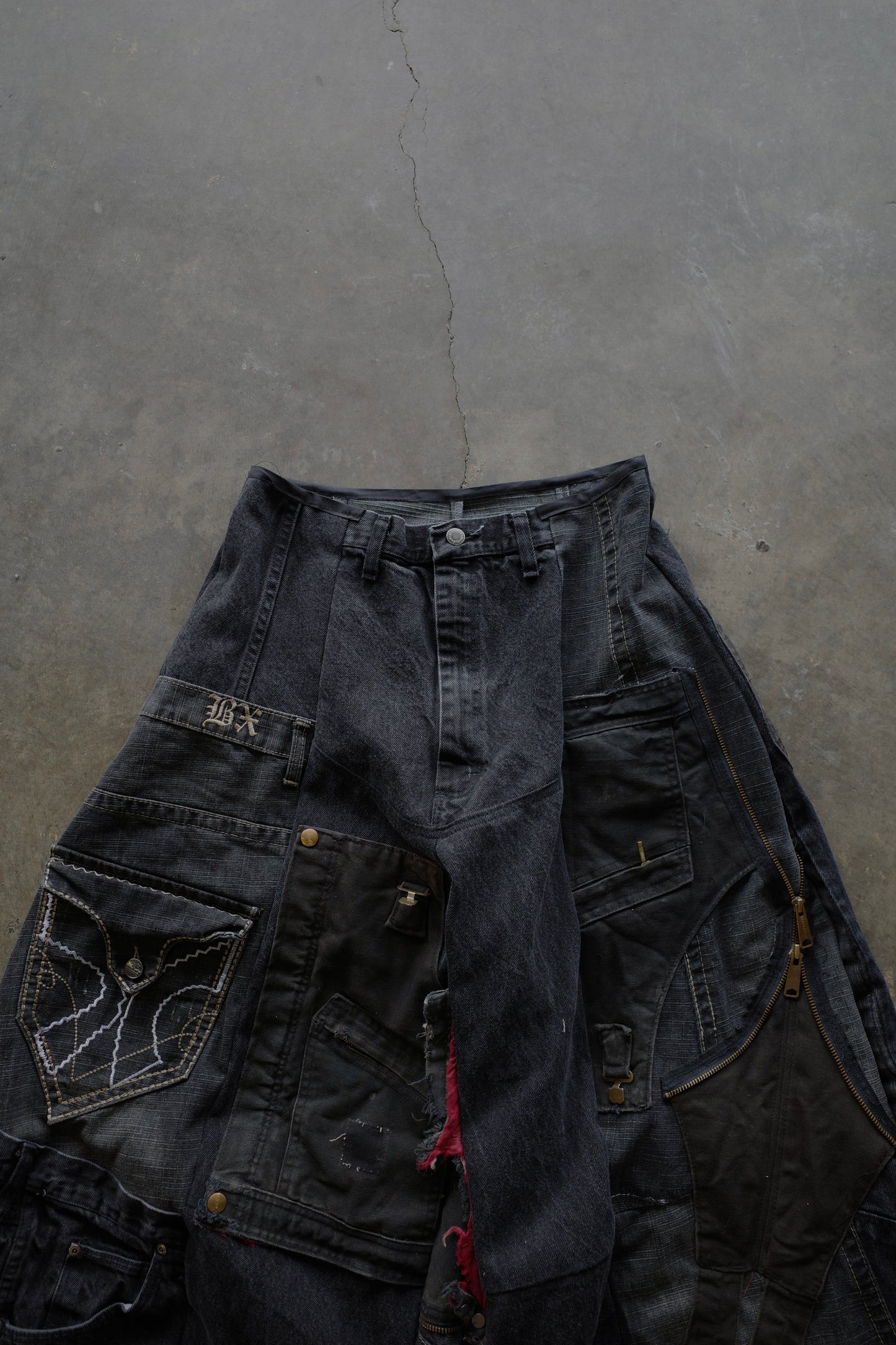 Wide Legged Patched Pants(W32-L) / BDWL1