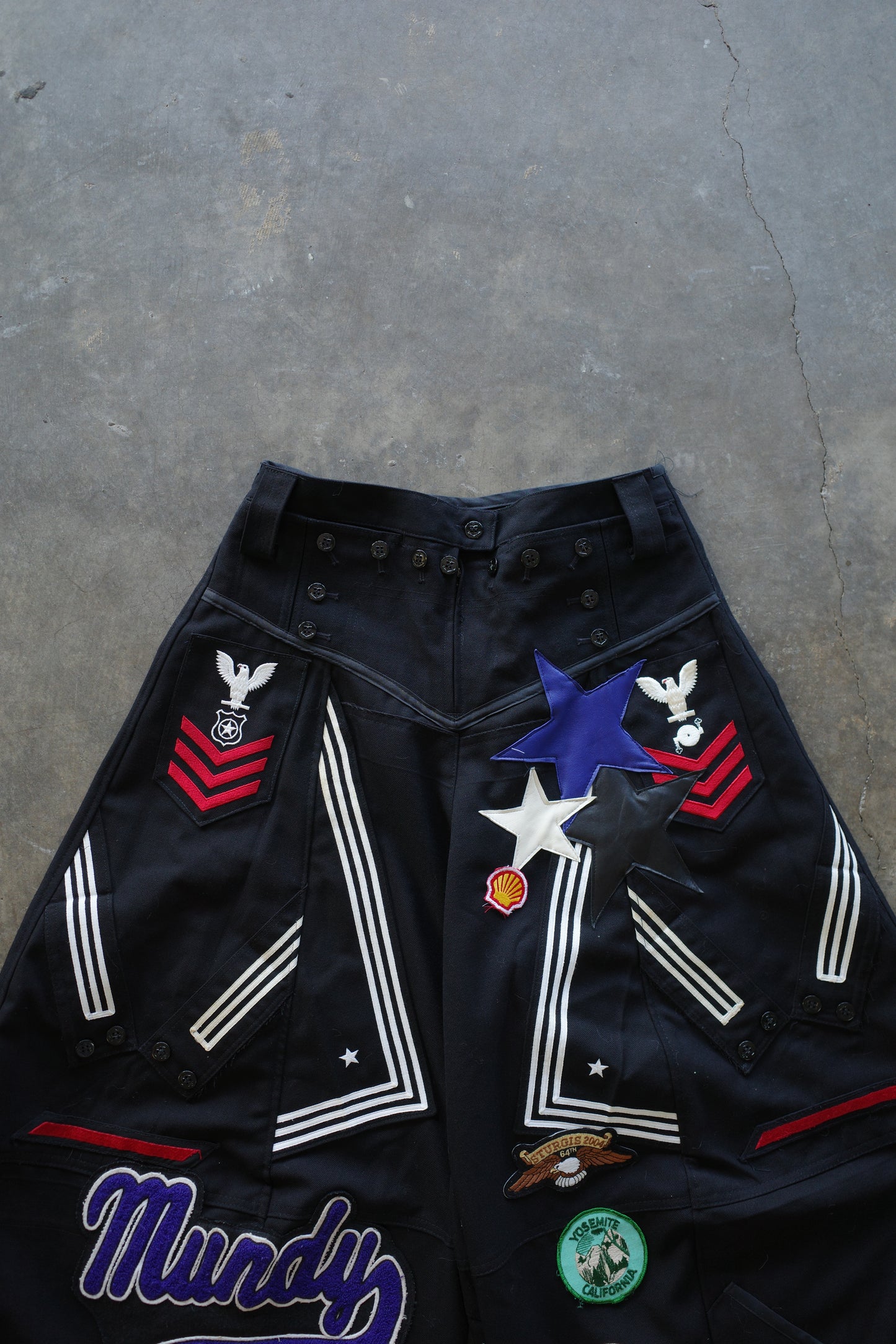 Wide Legged Patched Pants(W32-L) / PWL6