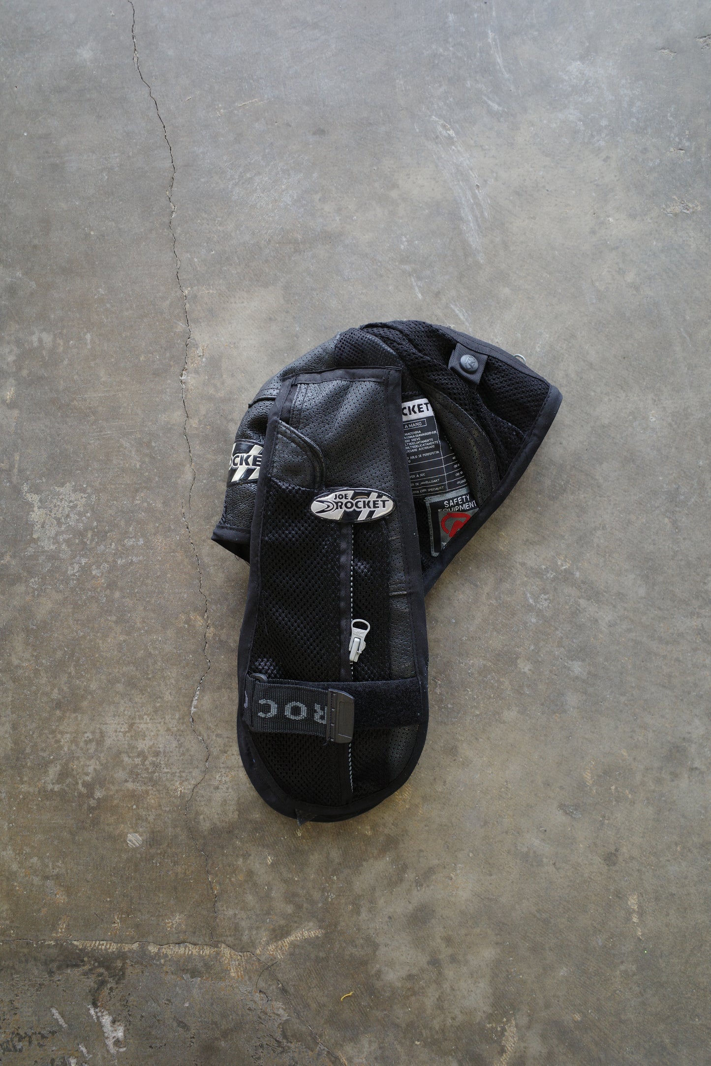 nag nag Bunny Ear Hat made with vintage Joe Rocket moto racing jacket