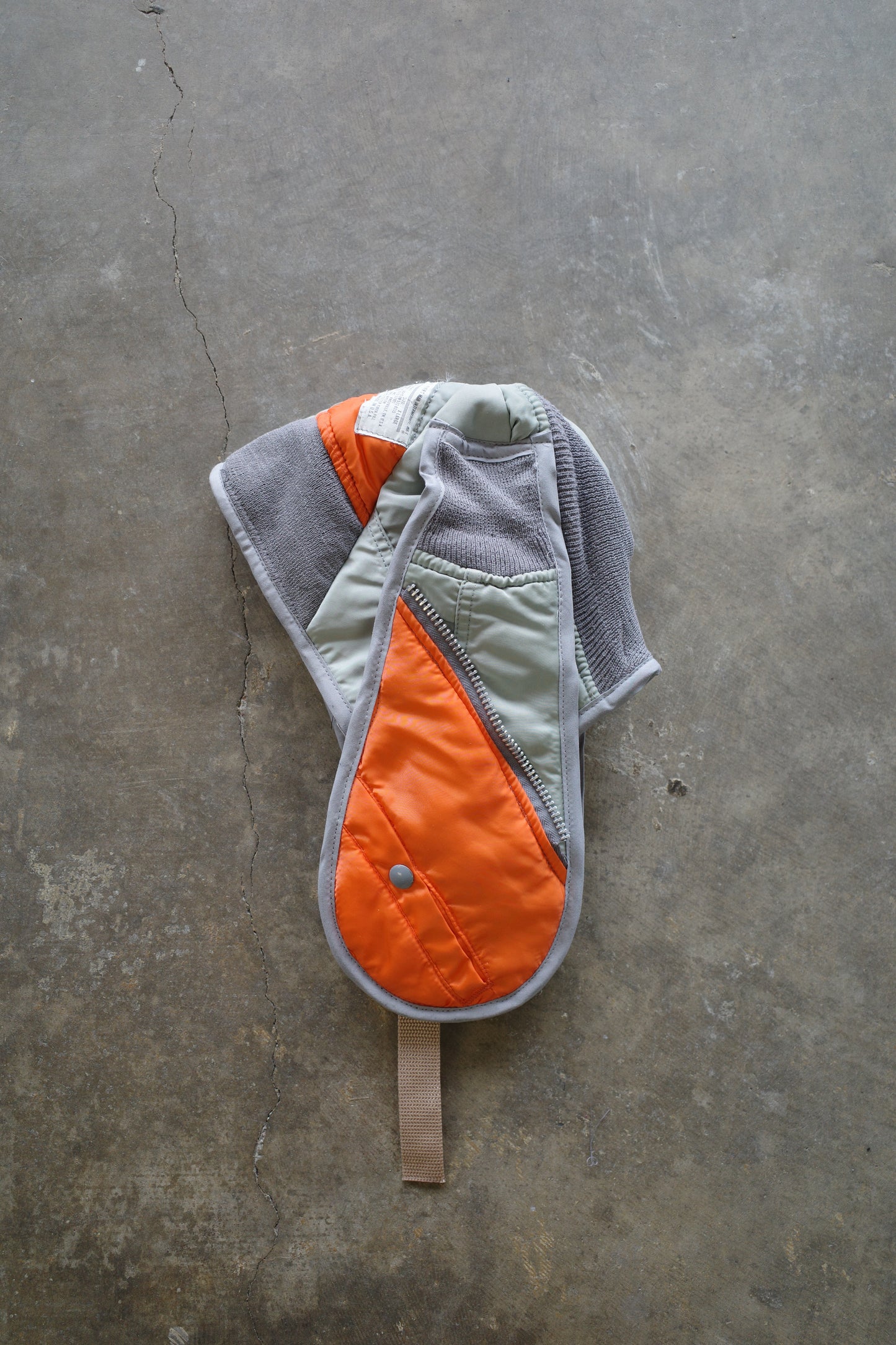 nag nag Bunny Ear Hat made with vintage Alpha MA-1 Flight jacket