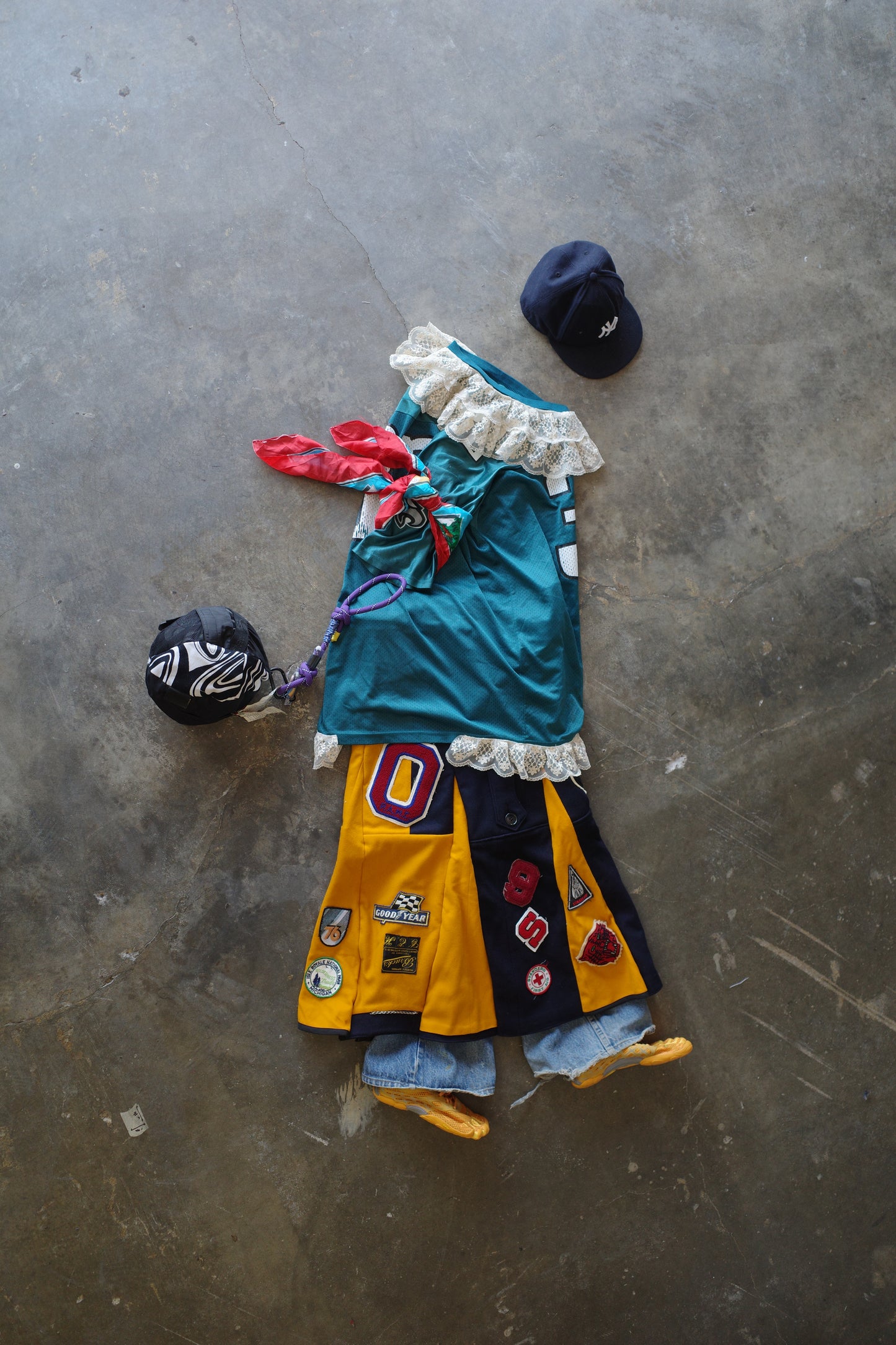 C&A top (*see actual)made with NFL gaming jerseys