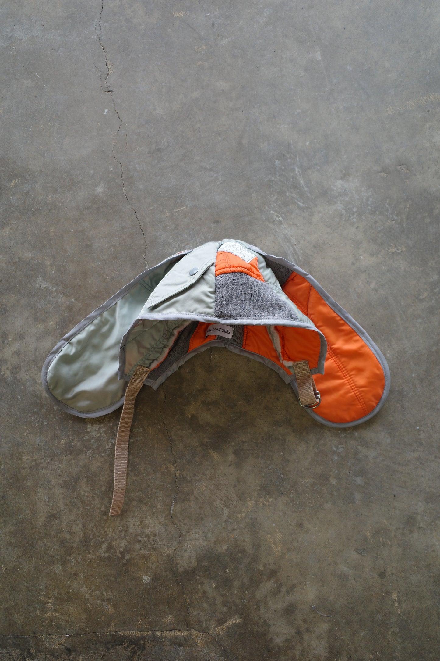 nag nag Bunny Ear Hat made with vintage Alpha MA-1 Flight jacket