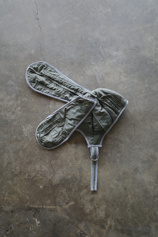 nag nag Bunny Ear Hat made with vintage US.MILITARY ISSUE flight jacket