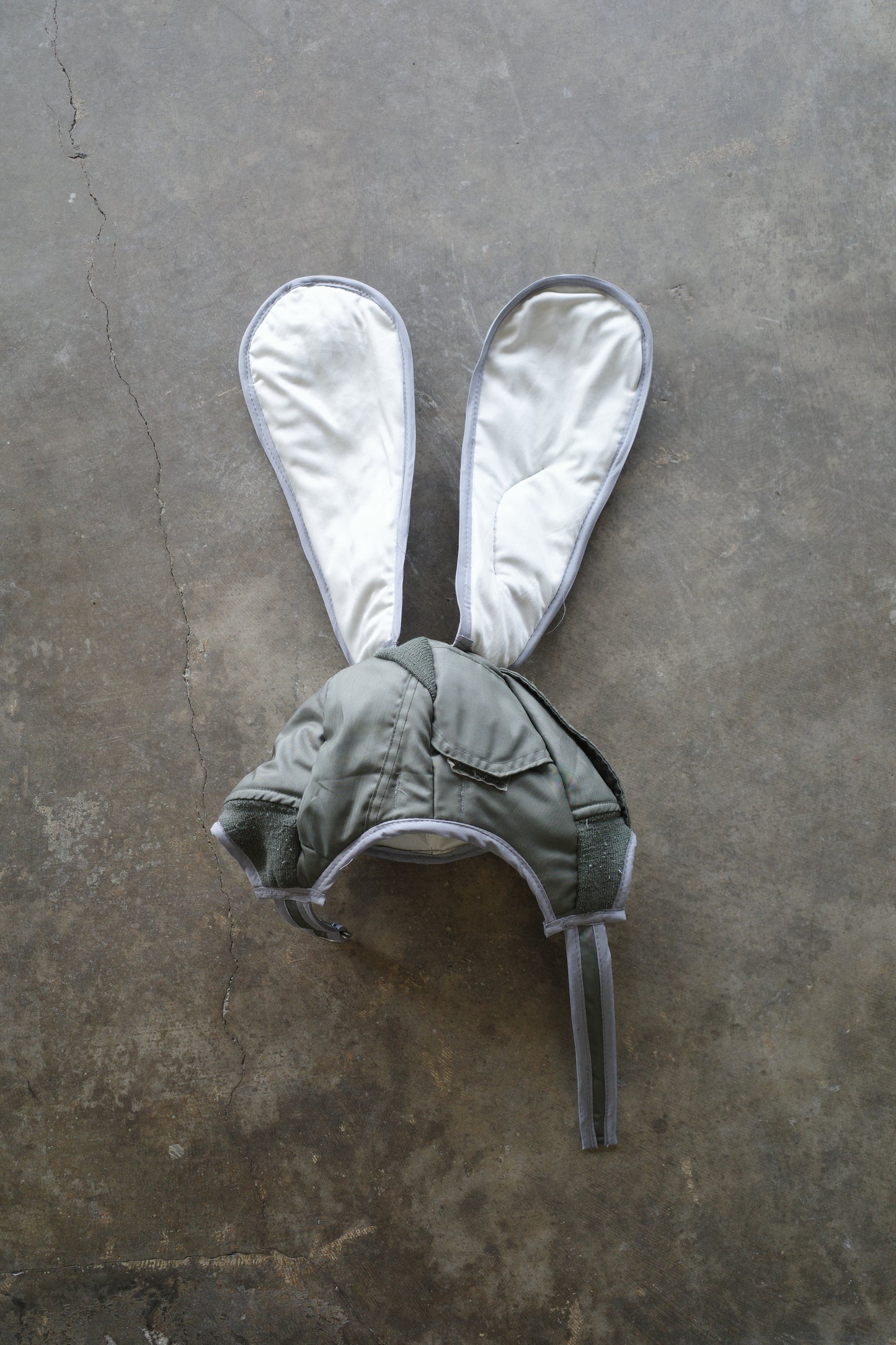 nag nag Bunny Ear Hat made with vintage US.MILITARY ISSUE flight jacket