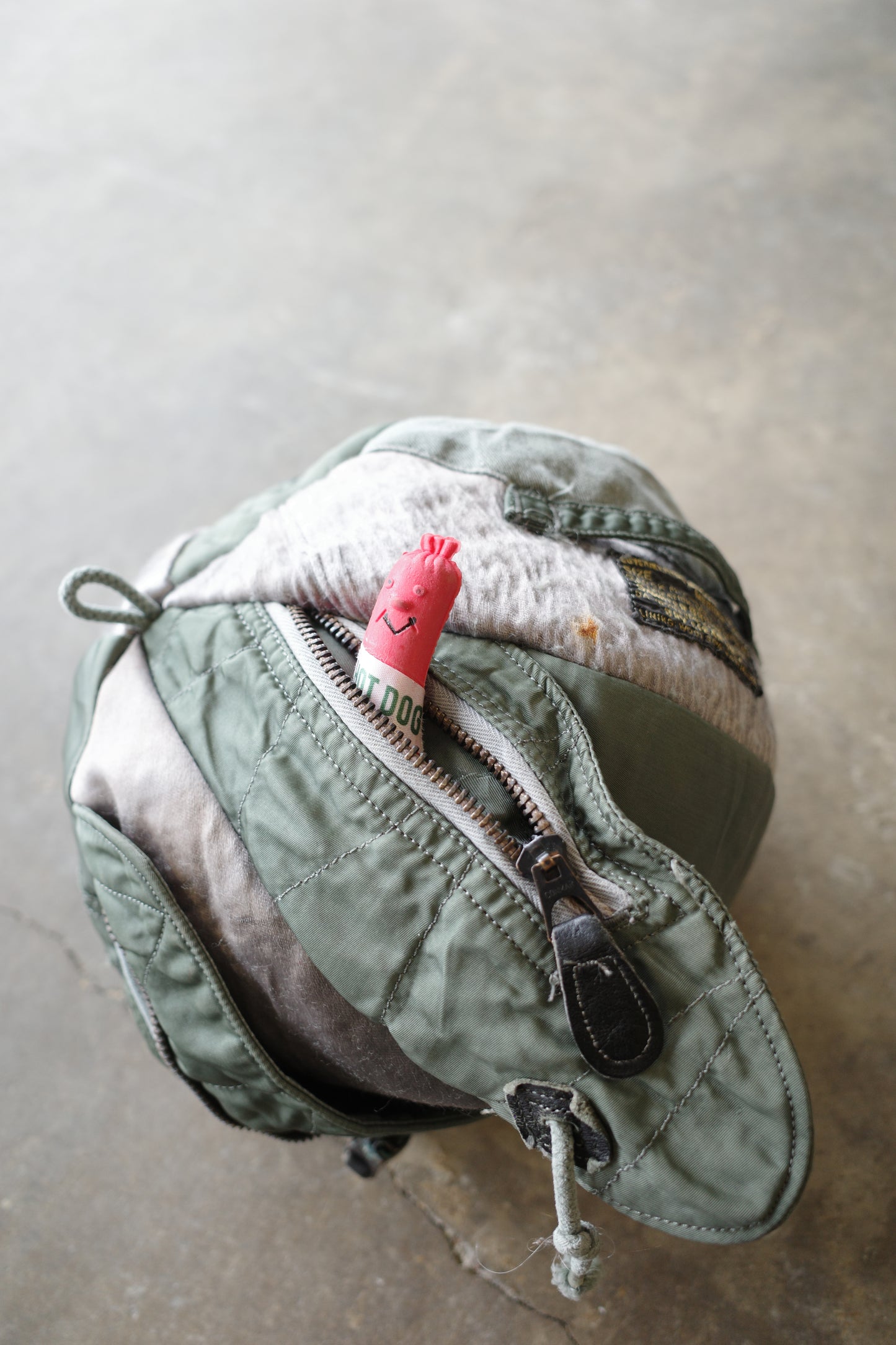 nag nag Ball Bag(L) made from 50-60s US.MILITARY ISSUE Flight Suit
