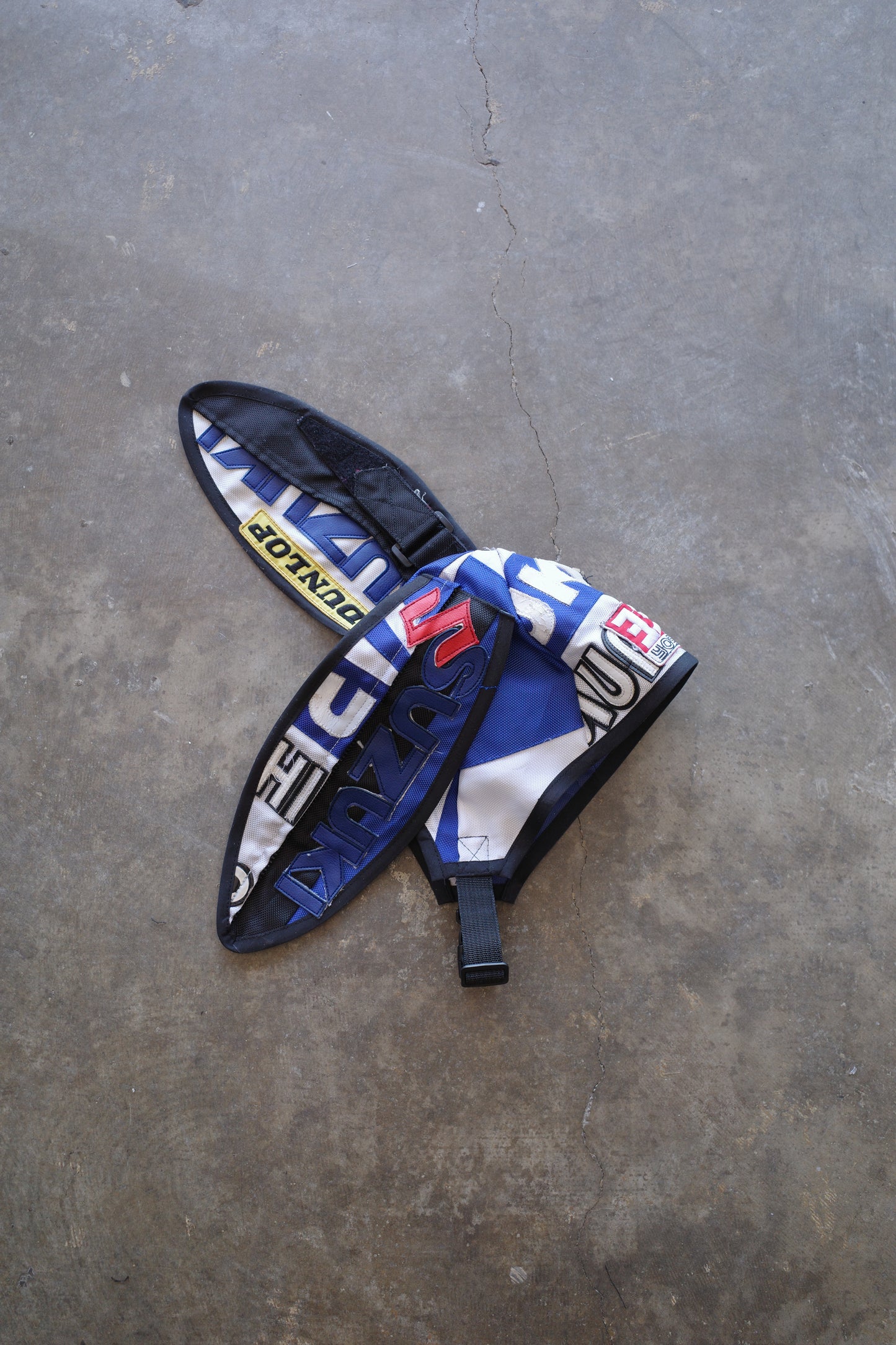 nag nag Bunny Ear Hat made with vintage SUZUKI motorcycle pants