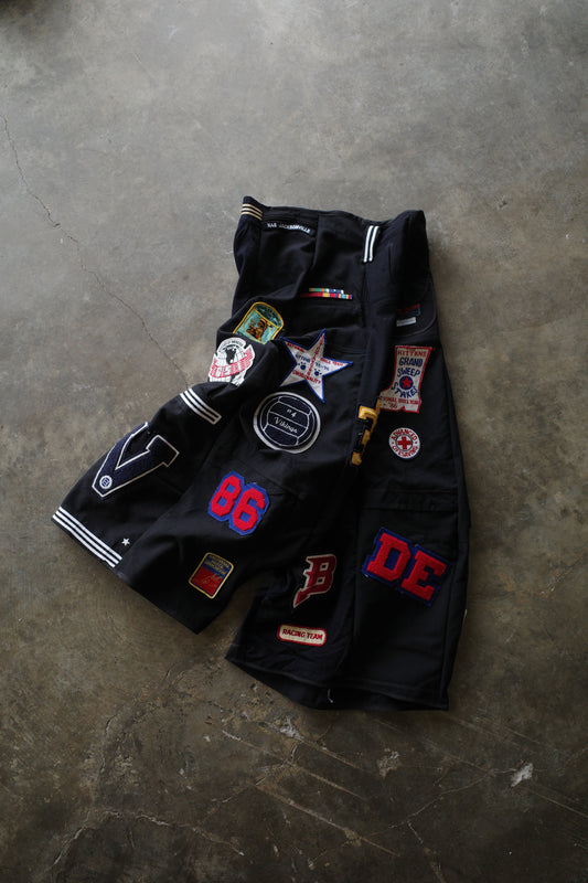 Wide Legged nag nag Pants(L) / made with vintage US.NAVY ISSUES wool fabric & vintage patches