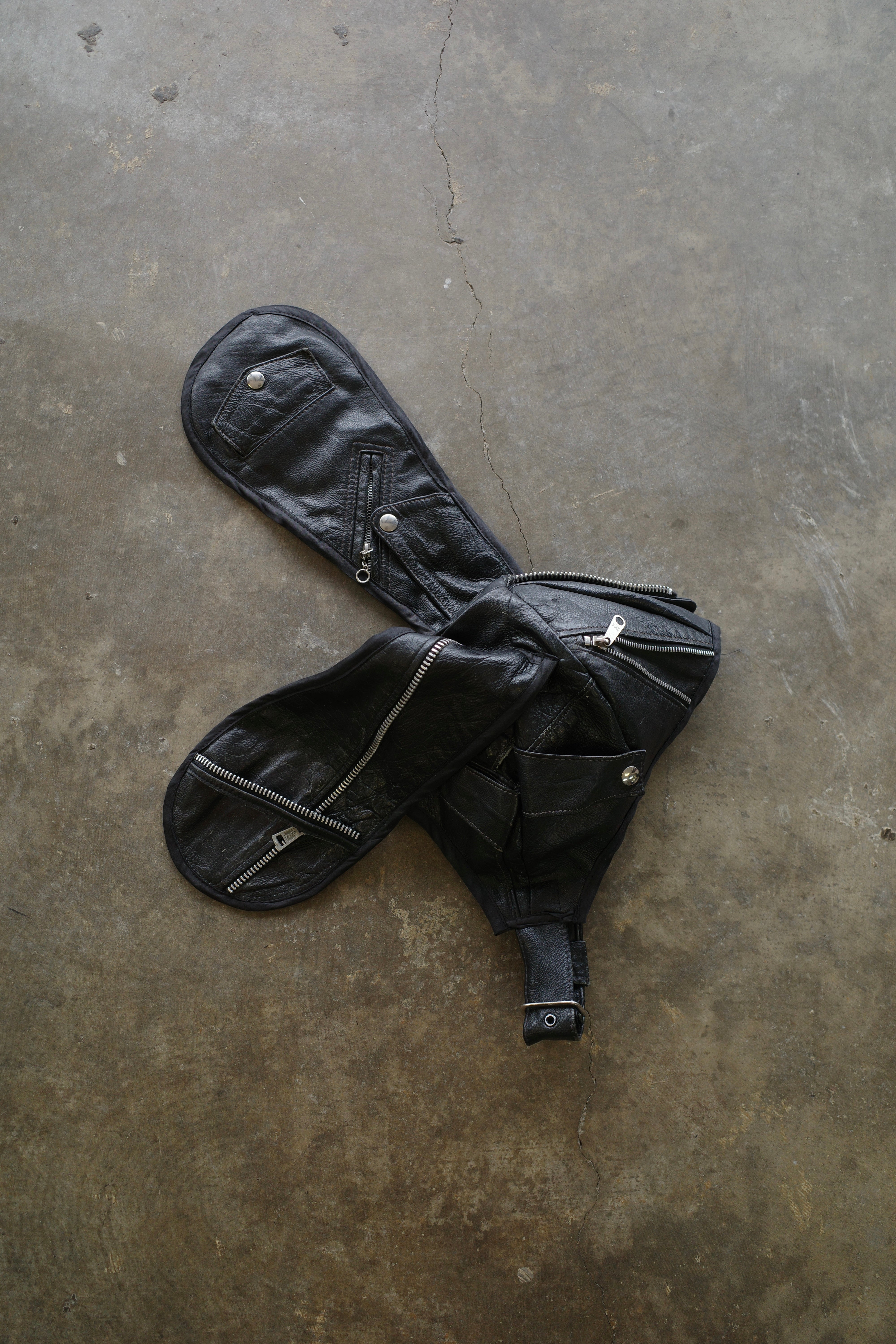 nag nag Bunny Ear Hat made with vintage Leather biker jackets – 3R ...