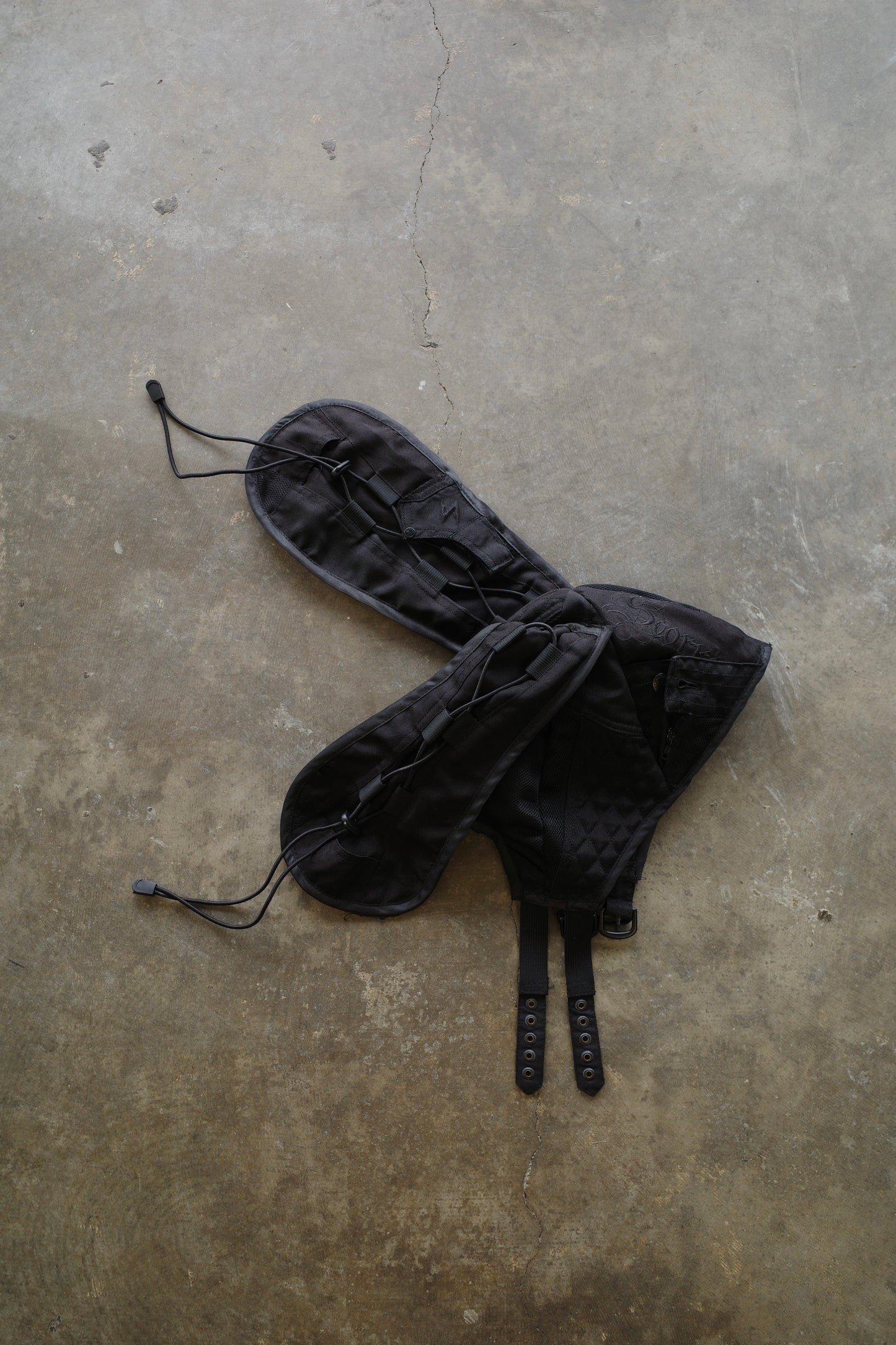 nag nag Bunny Ear Hat made with vintage moto racing jackets