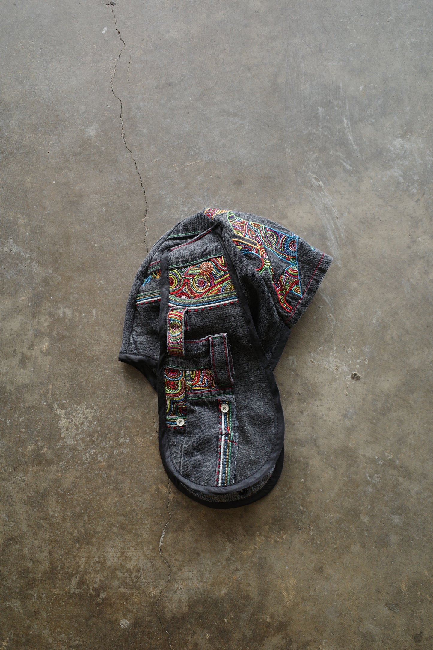 nag nag Bunny Ear Hat made with vintage COOGI jeans
