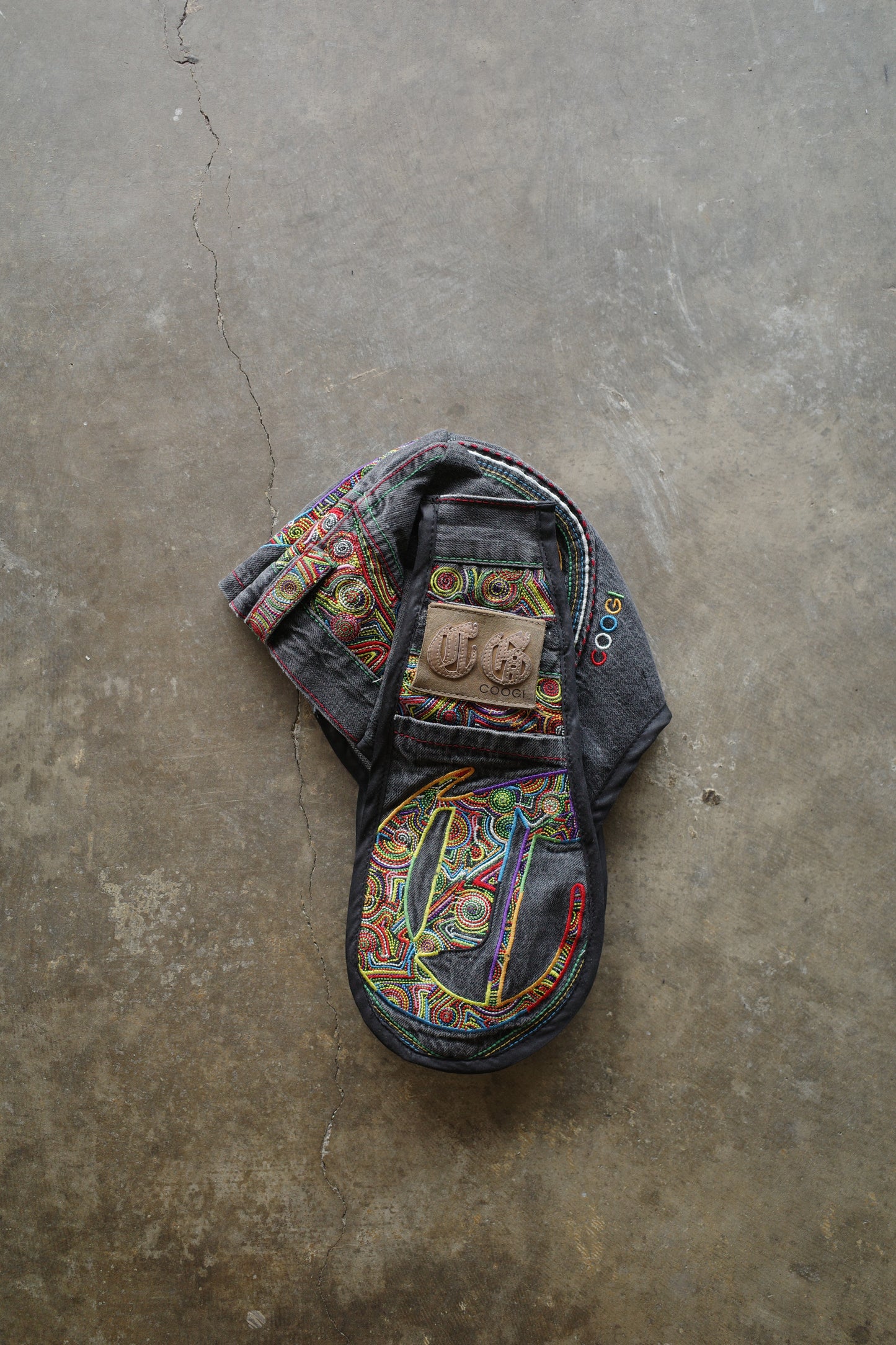 nag nag Bunny Ear Hat made with vintage COOGI jeans