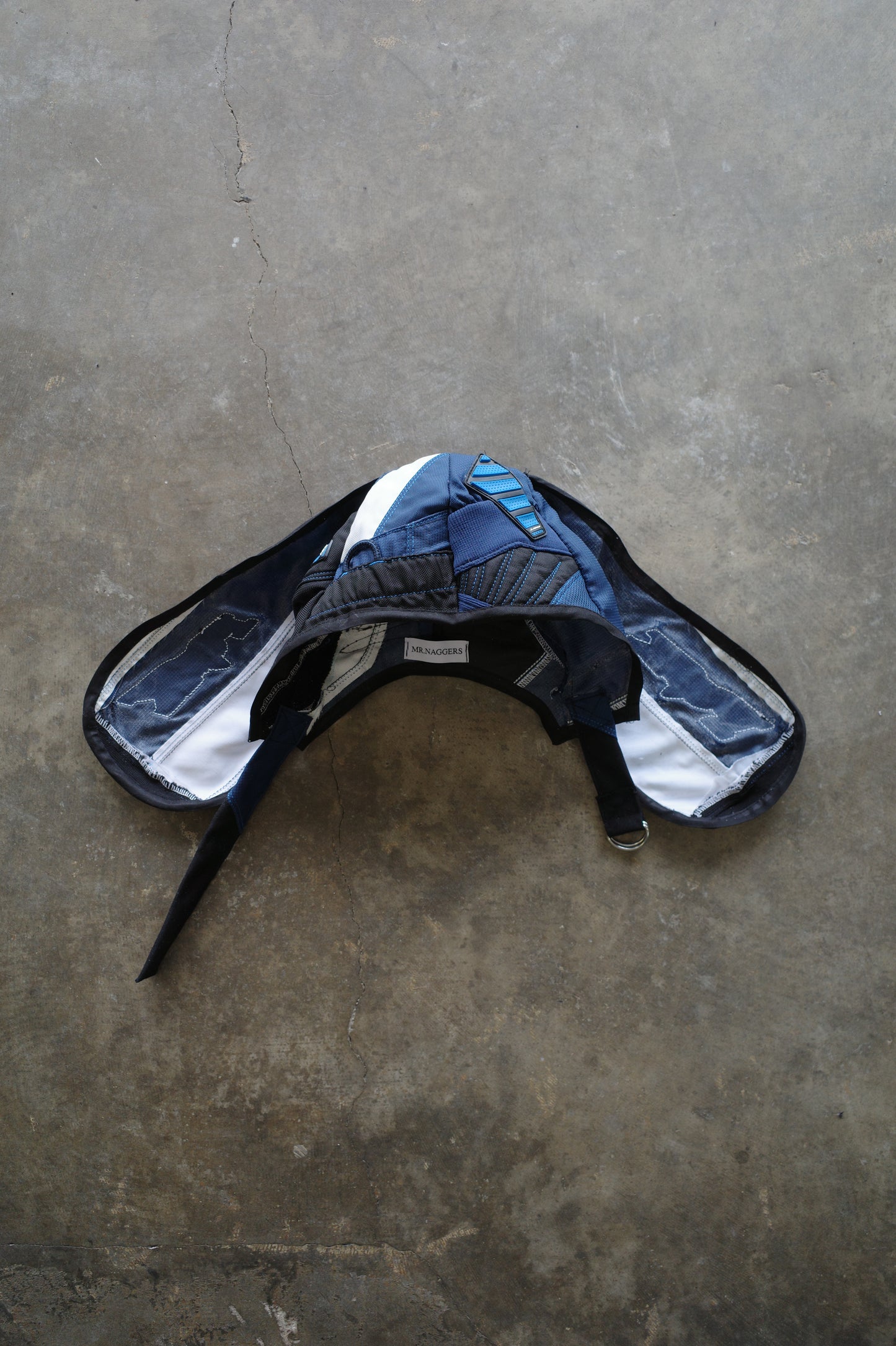 nag nag Bunny Ear Hat made with vintage FOX moto racing pants
