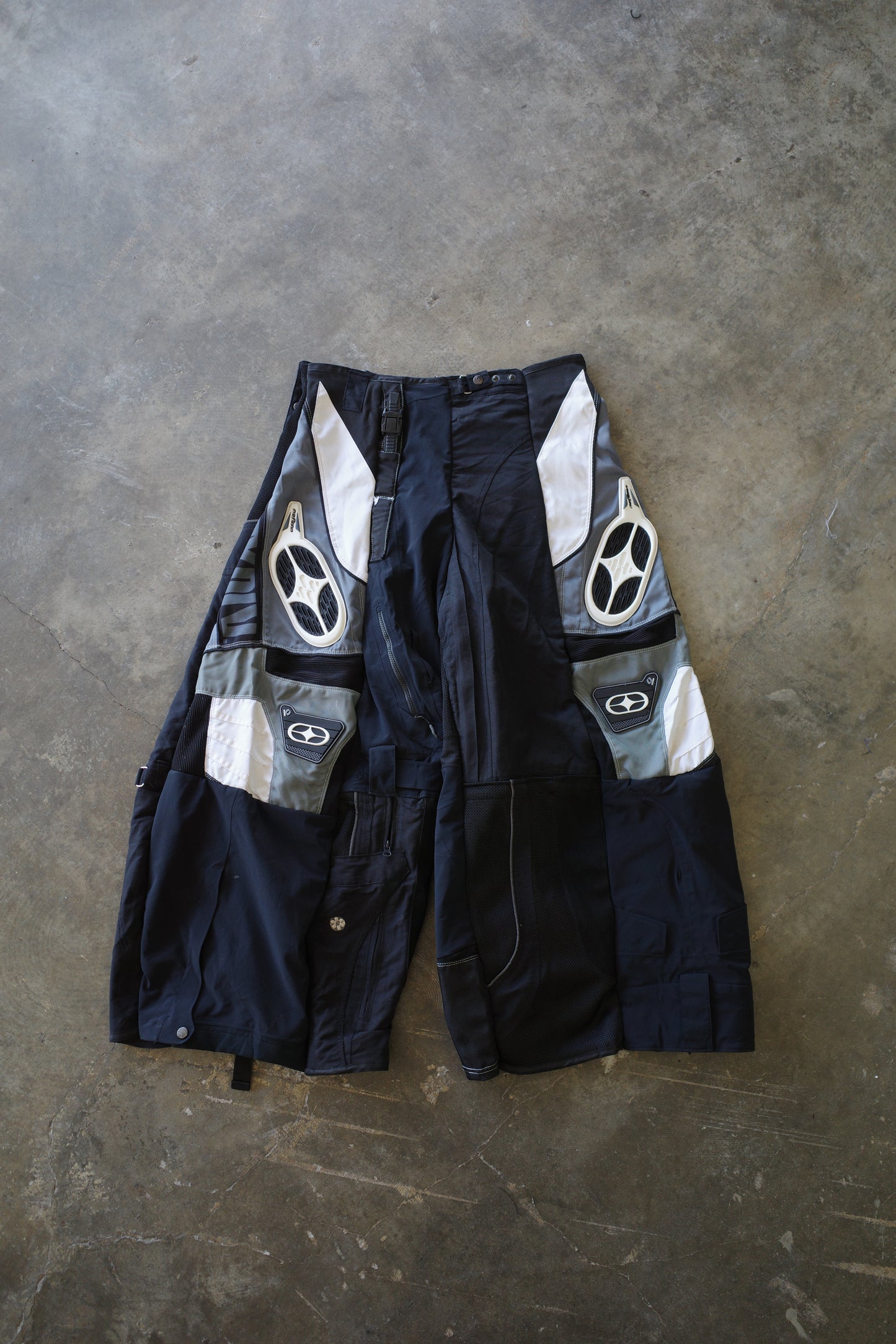 Wide Legged nag nag Pants(L)/made with vintage NOFEAR racing pants&vintage  ski pants