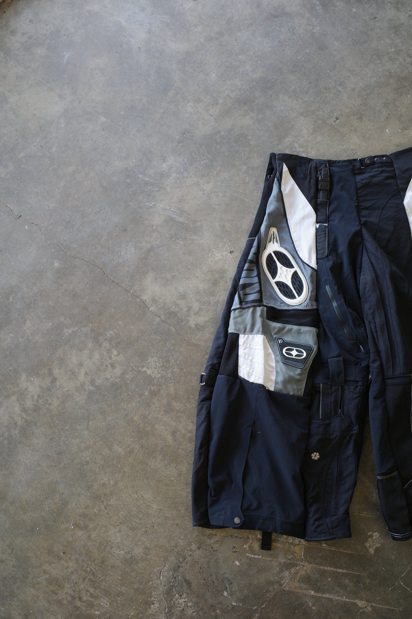Wide Legged nag nag Pants(L)/made with vintage NOFEAR racing pants&vintage  ski pants