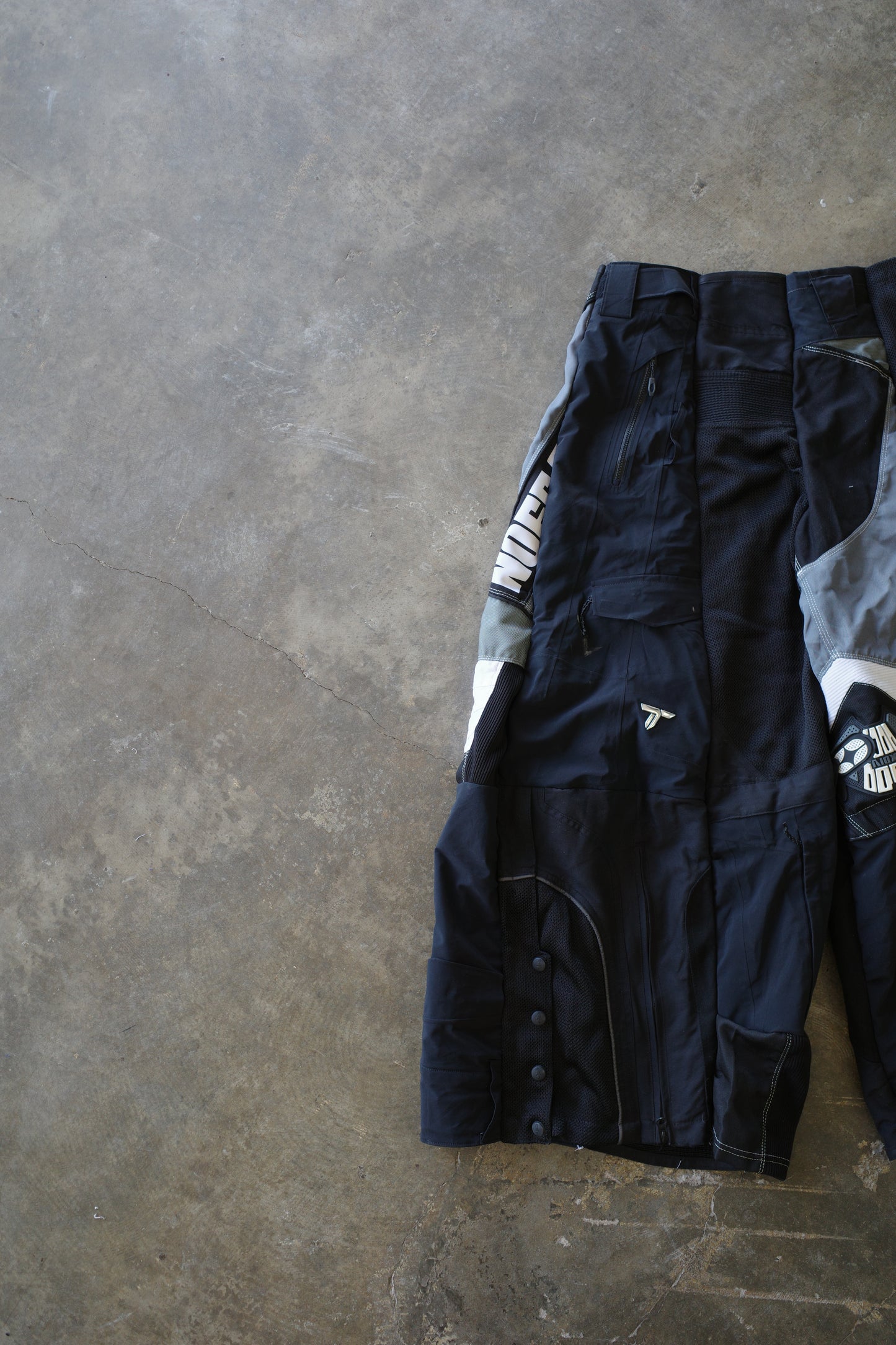 Wide Legged nag nag Pants(L)/made with vintage NOFEAR racing pants&vintage  ski pants
