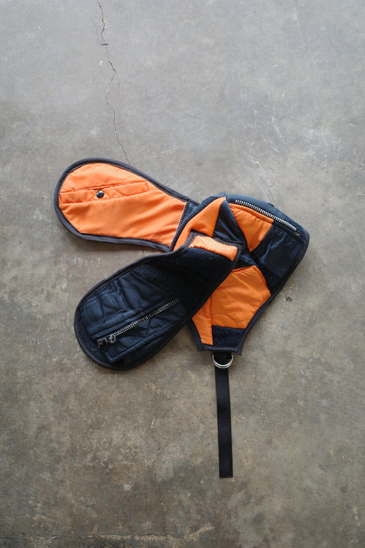 nag nag Bunny Ear Hat made with vintage Alpha MA-1 Flight jacket