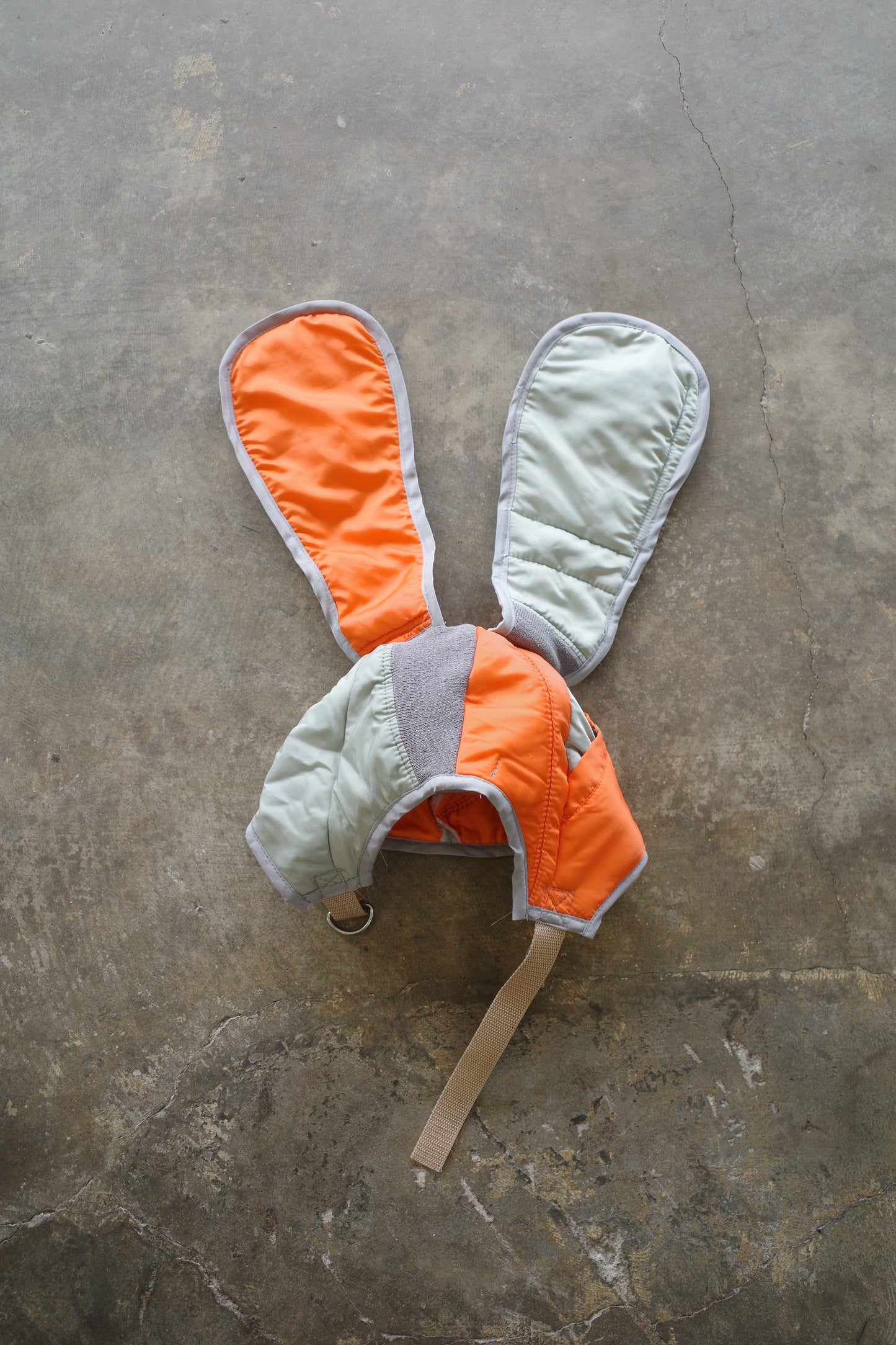 nag nag Bunny Ear Hat made with vintage Alpha Industries MA-1 bomber jacket