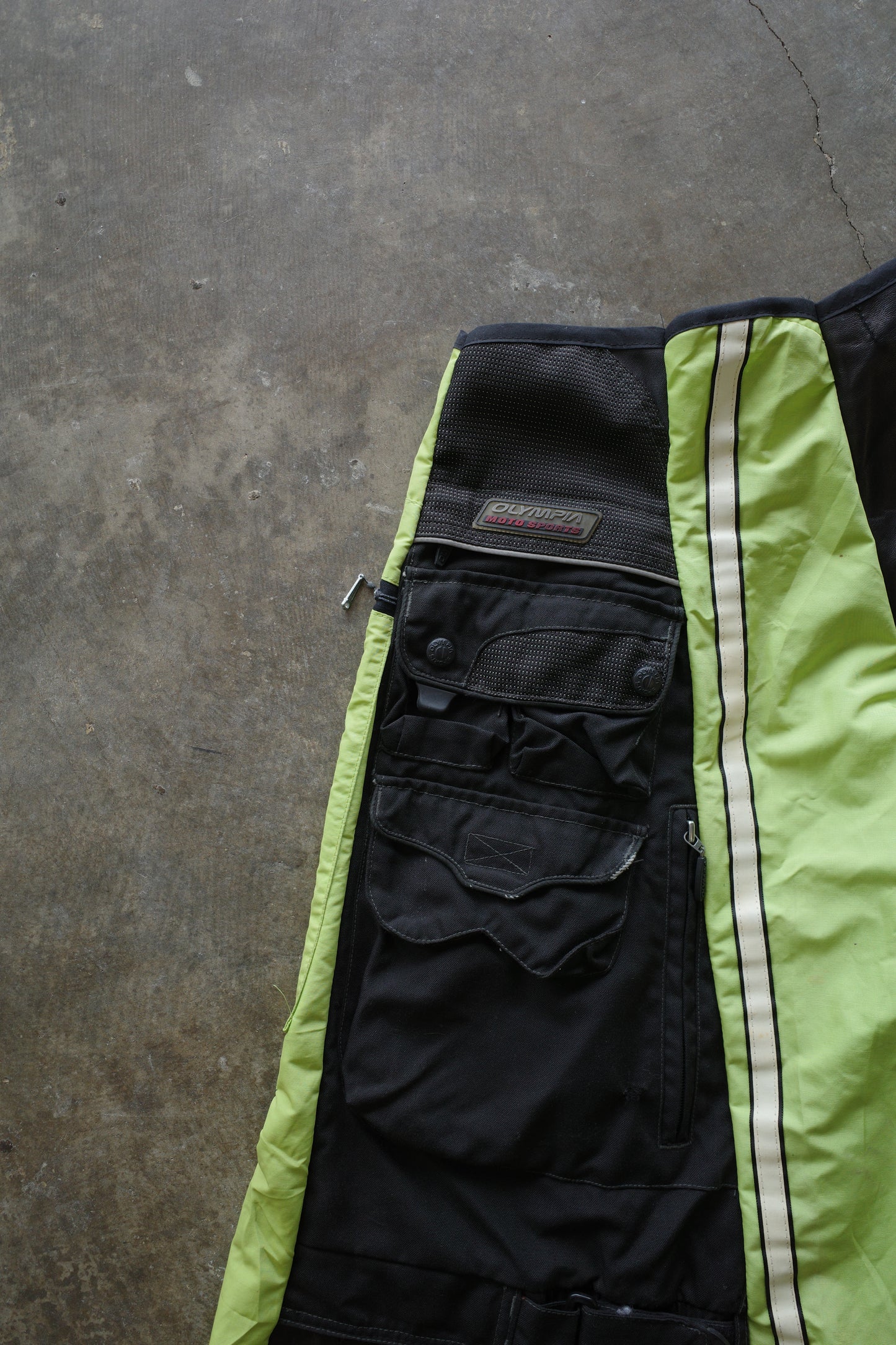 nag nag Baggy Shorts (32)/made with vintage KAWASAKI racing pants&OLYMPIA racing pants and leather trim