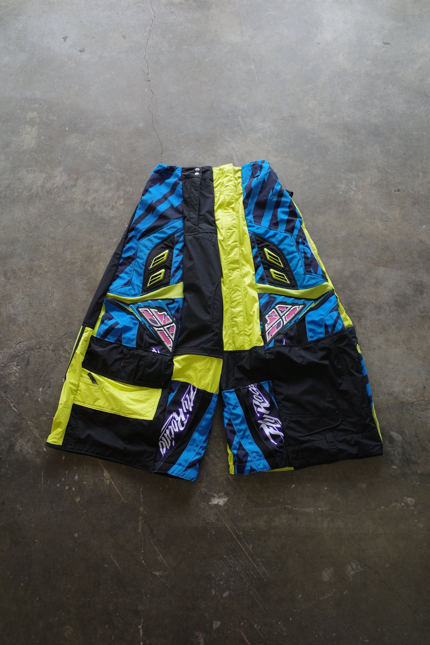 Wide Legged nag nag Pants(L)/made with vintage KINETIC racing pants