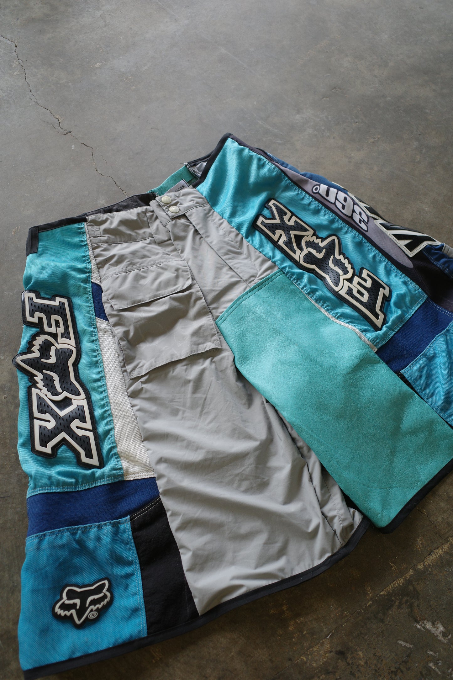 nag nag Baggy Shorts (34)/made from vintage FOX motorcycle racing pants