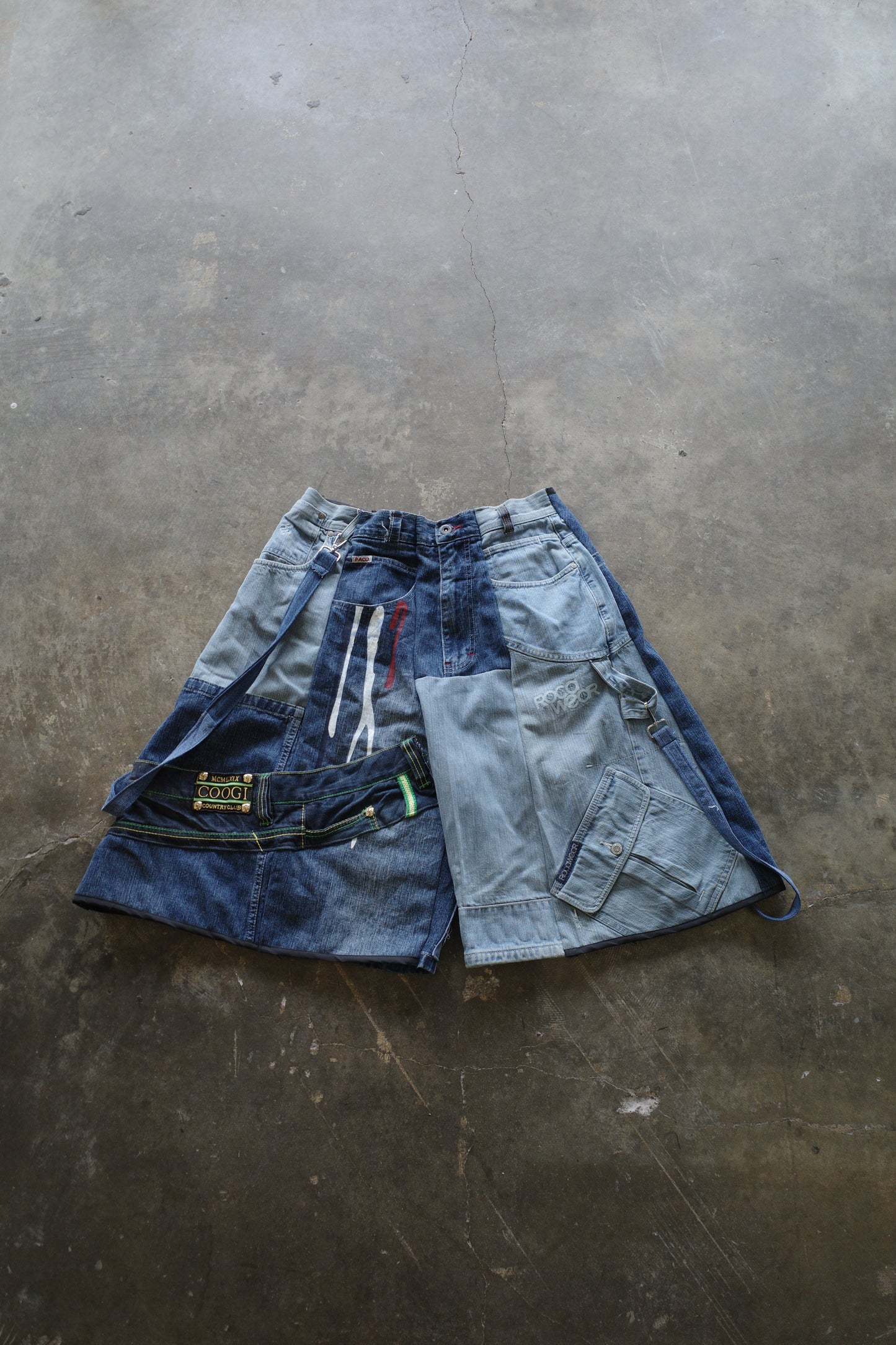nag nag Baggy Shorts (34)/made from vintage street barnded jean and Y2K miasma jean