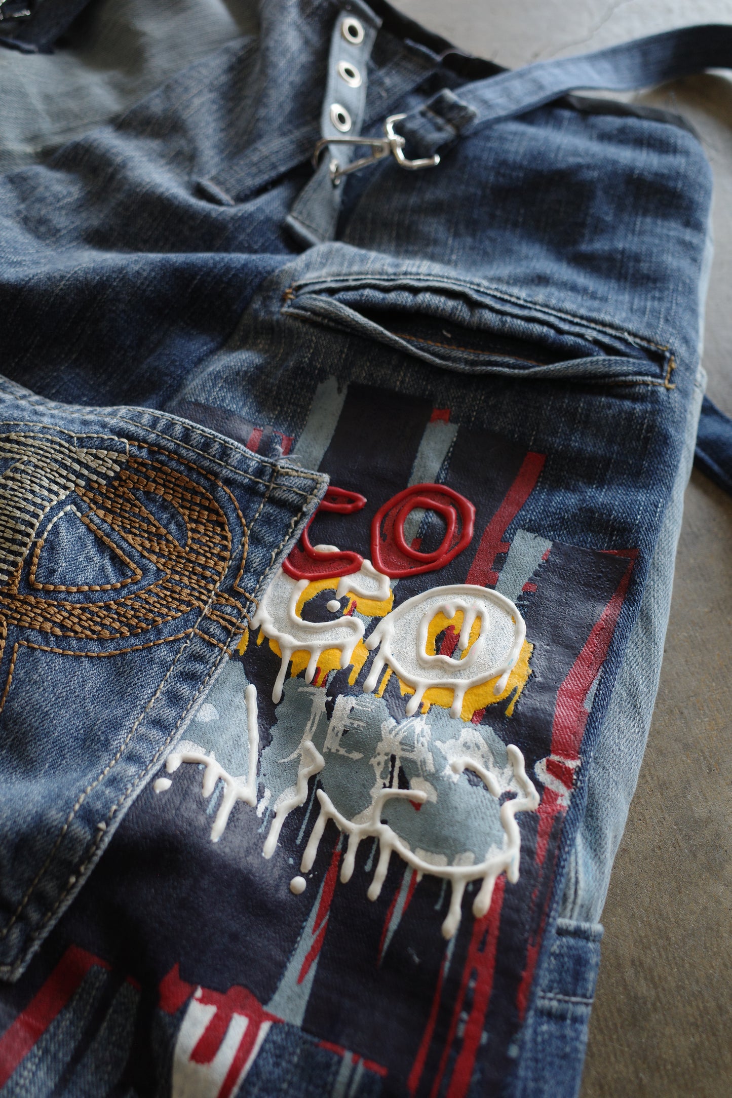 nag nag Baggy Shorts (34)/made from vintage street barnded jean and Y2K miasma jean