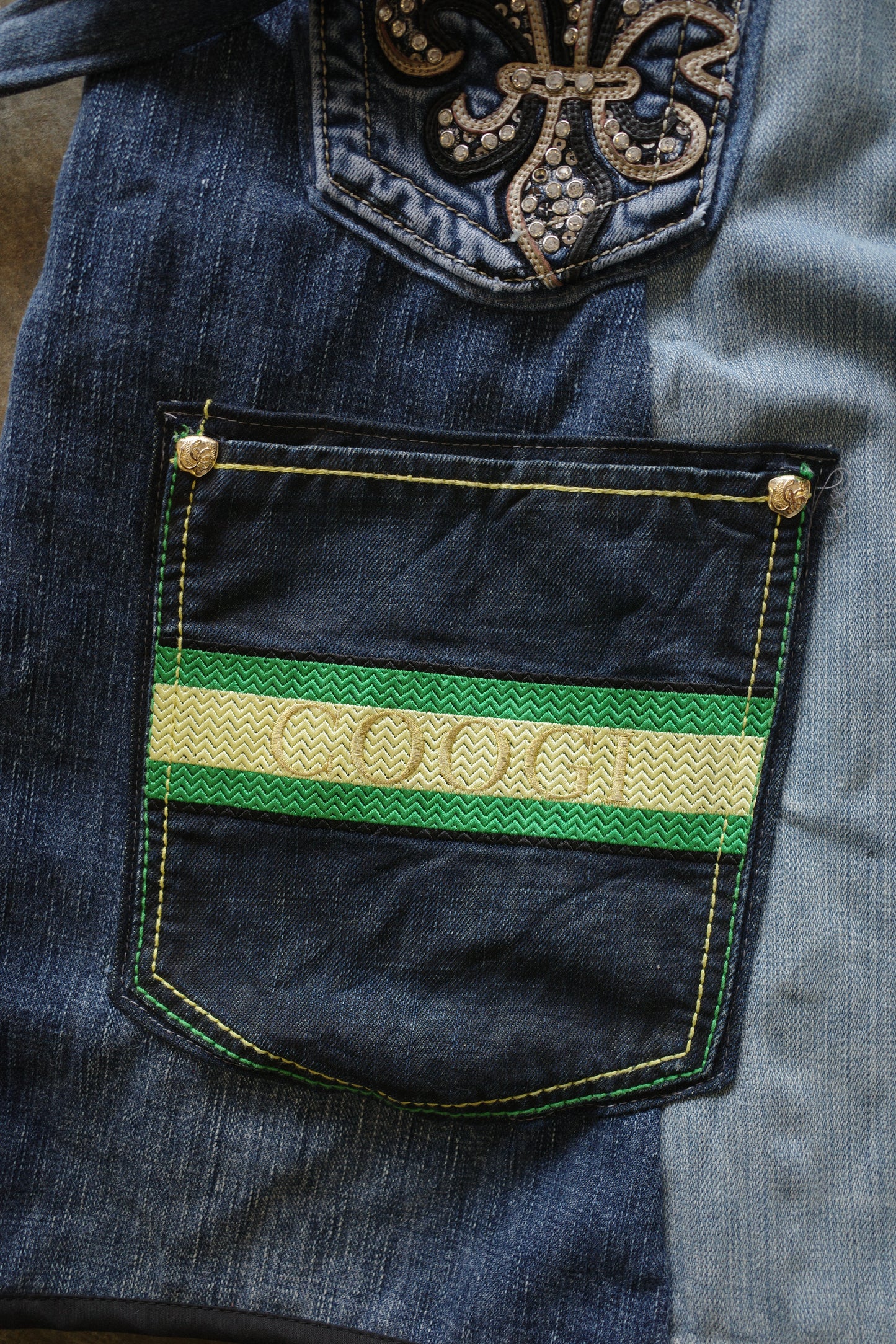 nag nag Baggy Shorts (34)/made from vintage street barnded jean and Y2K miasma jean