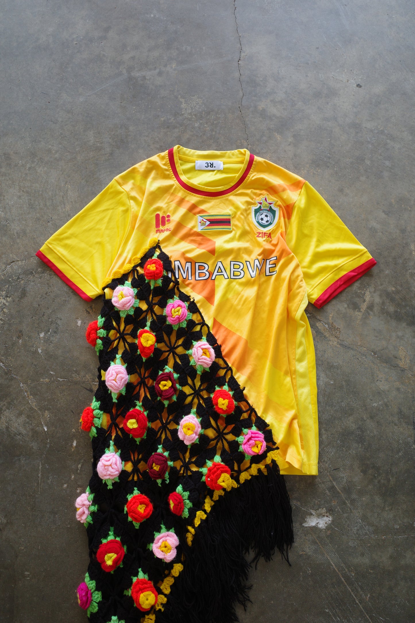C&A top (*see actual)made with vintage soccer shirt
