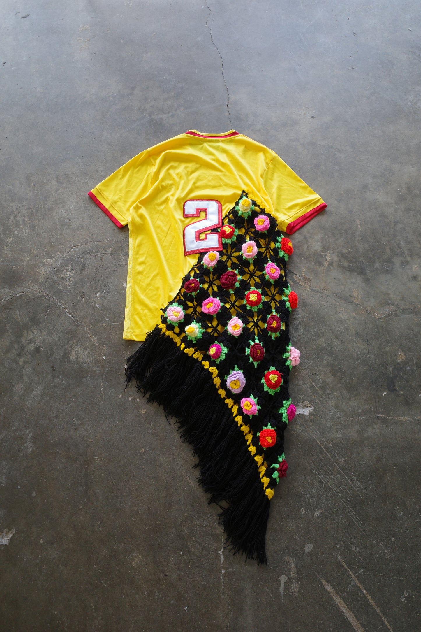 C&A top (*see actual)made with vintage soccer shirt