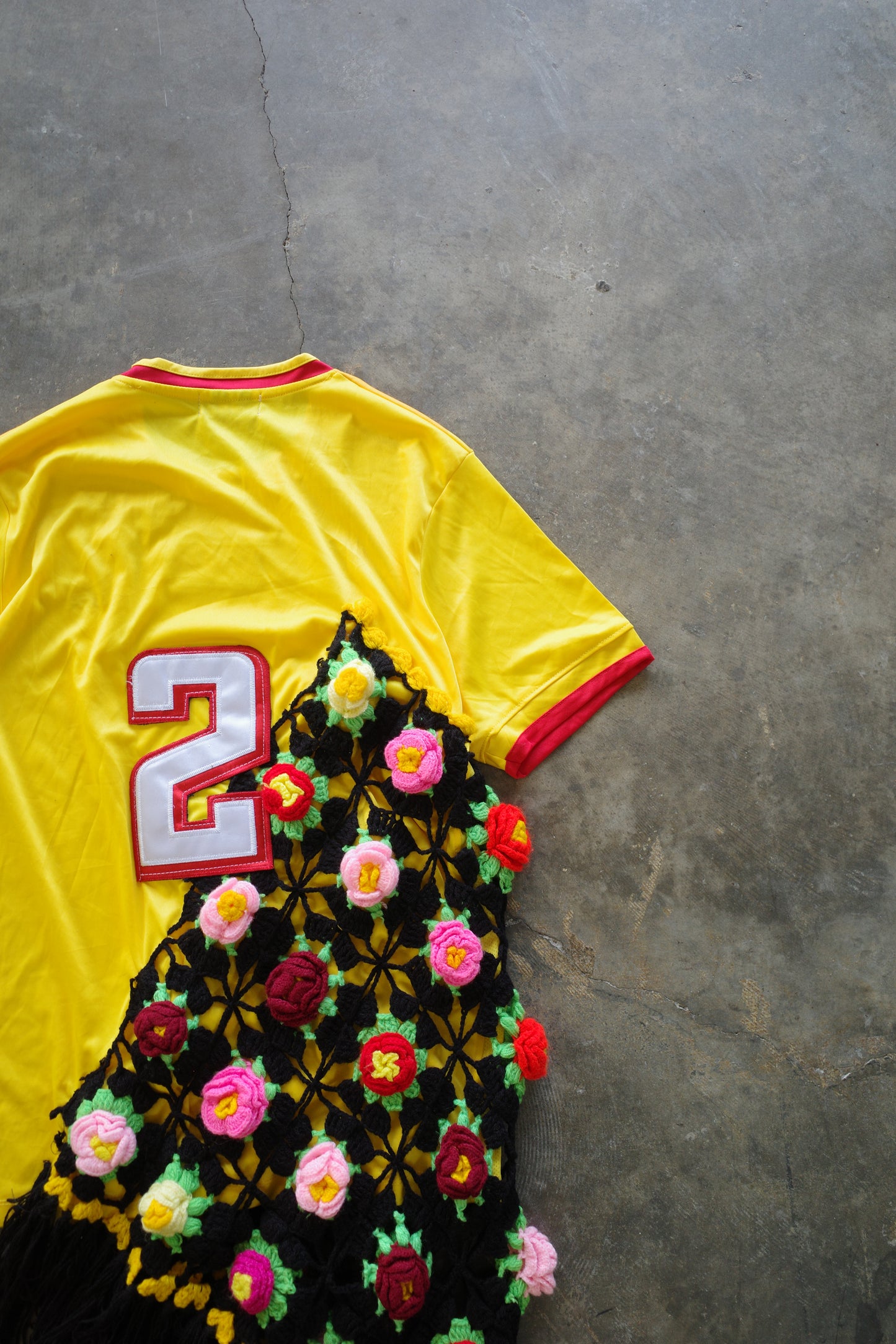 C&A top (*see actual)made with vintage soccer shirt