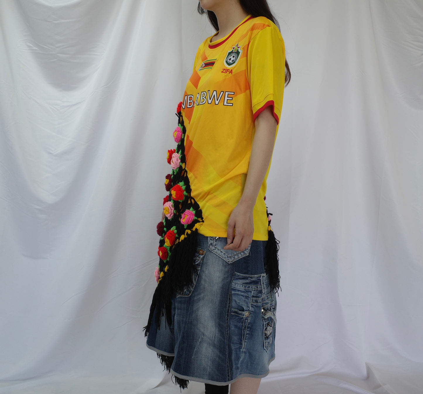 C&A top (*see actual)made with vintage soccer shirt