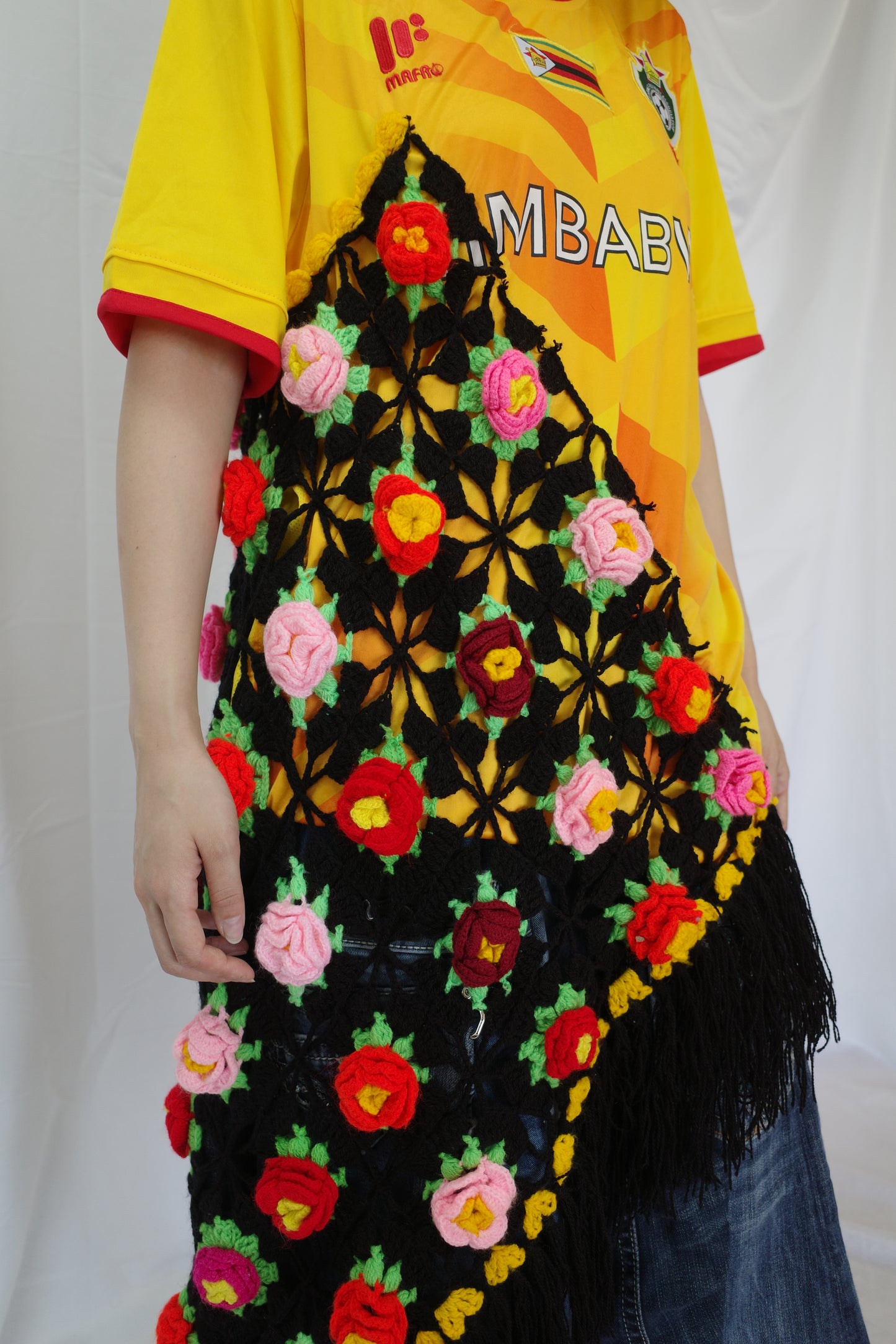 C&A top (*see actual)made with vintage soccer shirt