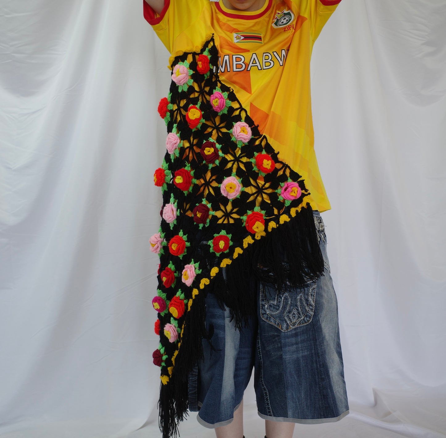 C&A top (*see actual)made with vintage soccer shirt
