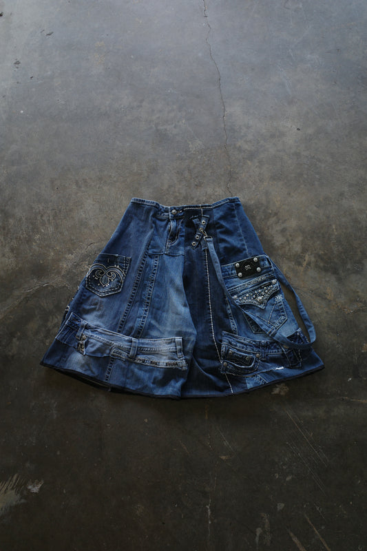 Denim Baggy Shorts (34)/made from vintage Y2K missme jean