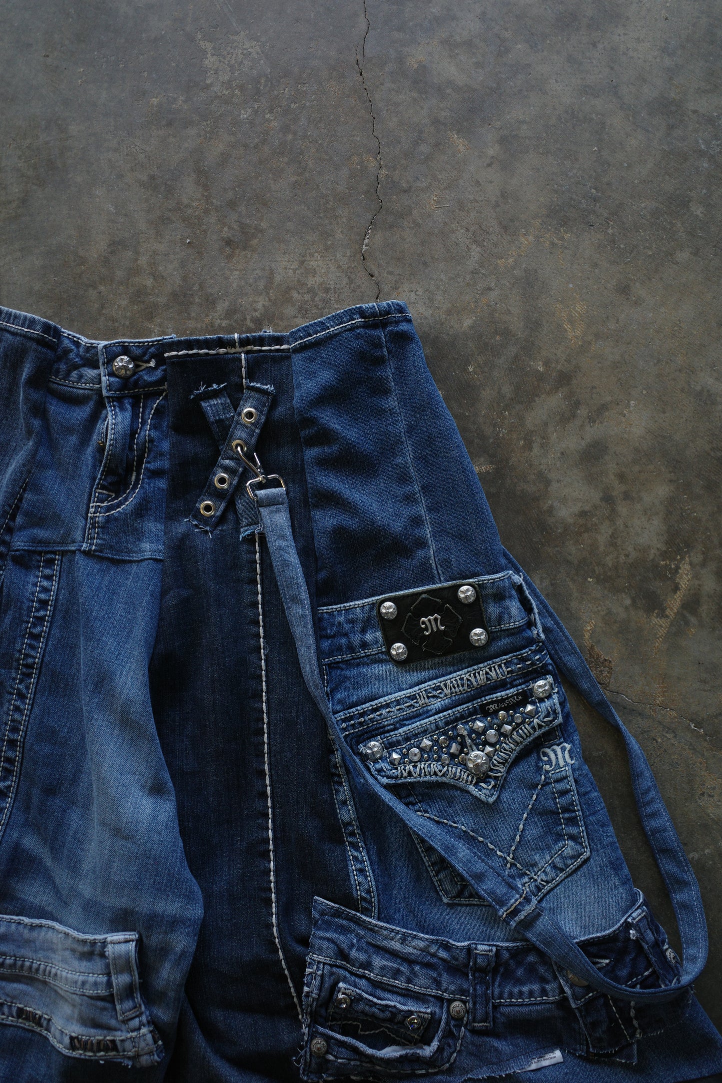 Denim Baggy Shorts (34)/made from vintage Y2K missme jean