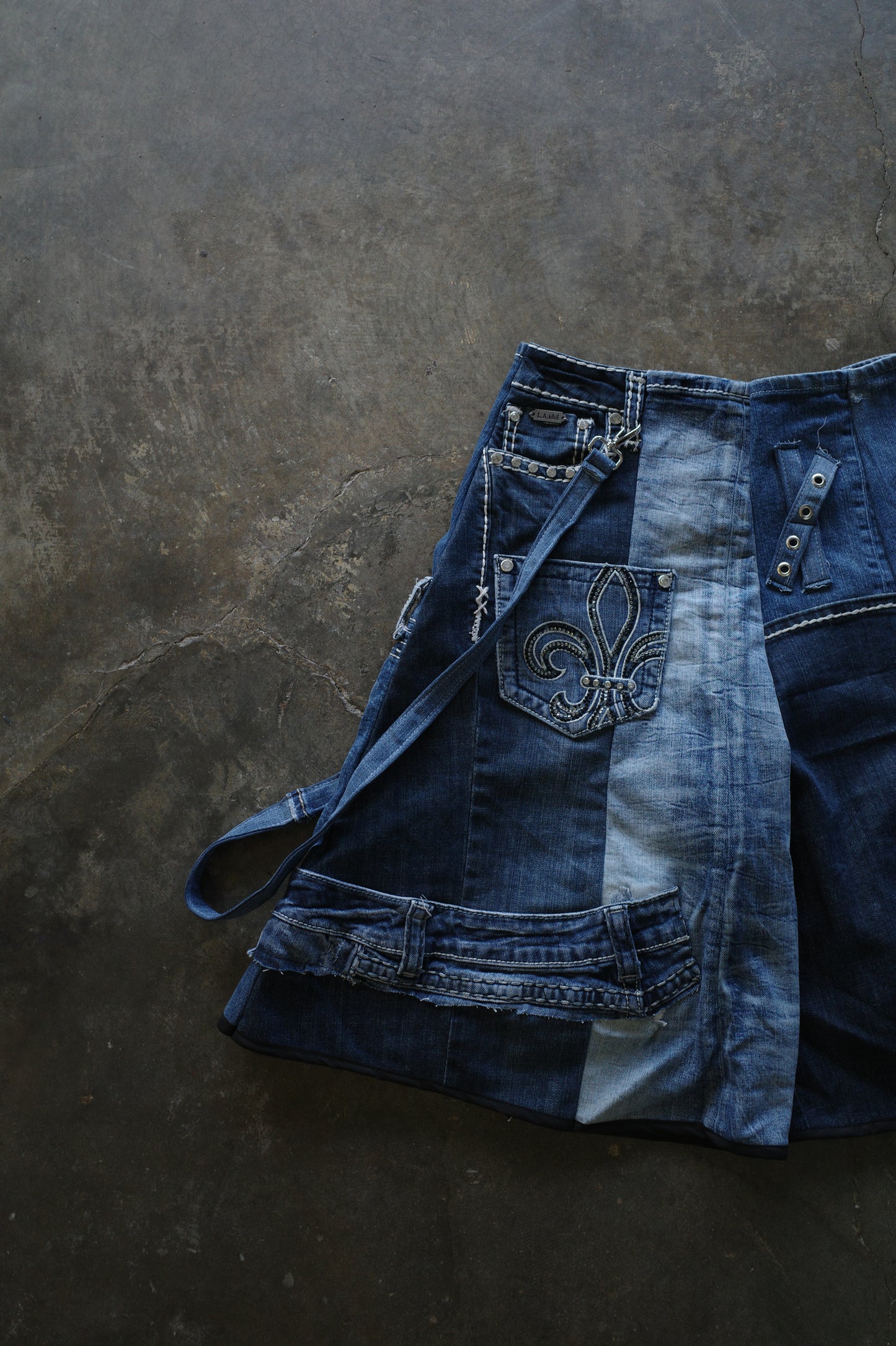 Denim Baggy Shorts (34)/made from vintage Y2K missme jean