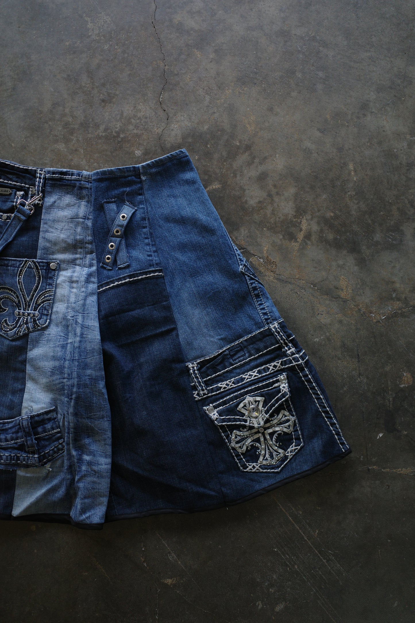Denim Baggy Shorts (34)/made from vintage Y2K missme jean