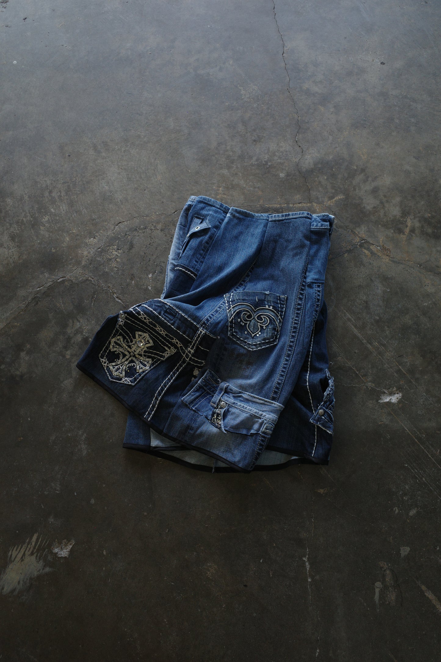 Denim Baggy Shorts (34)/made from vintage Y2K missme jean