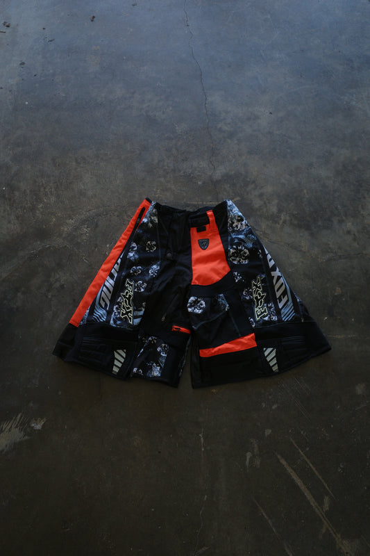 Motorcycle style Baggy Shorts (32-34)/made from vintage FOX motorcycle racing pants