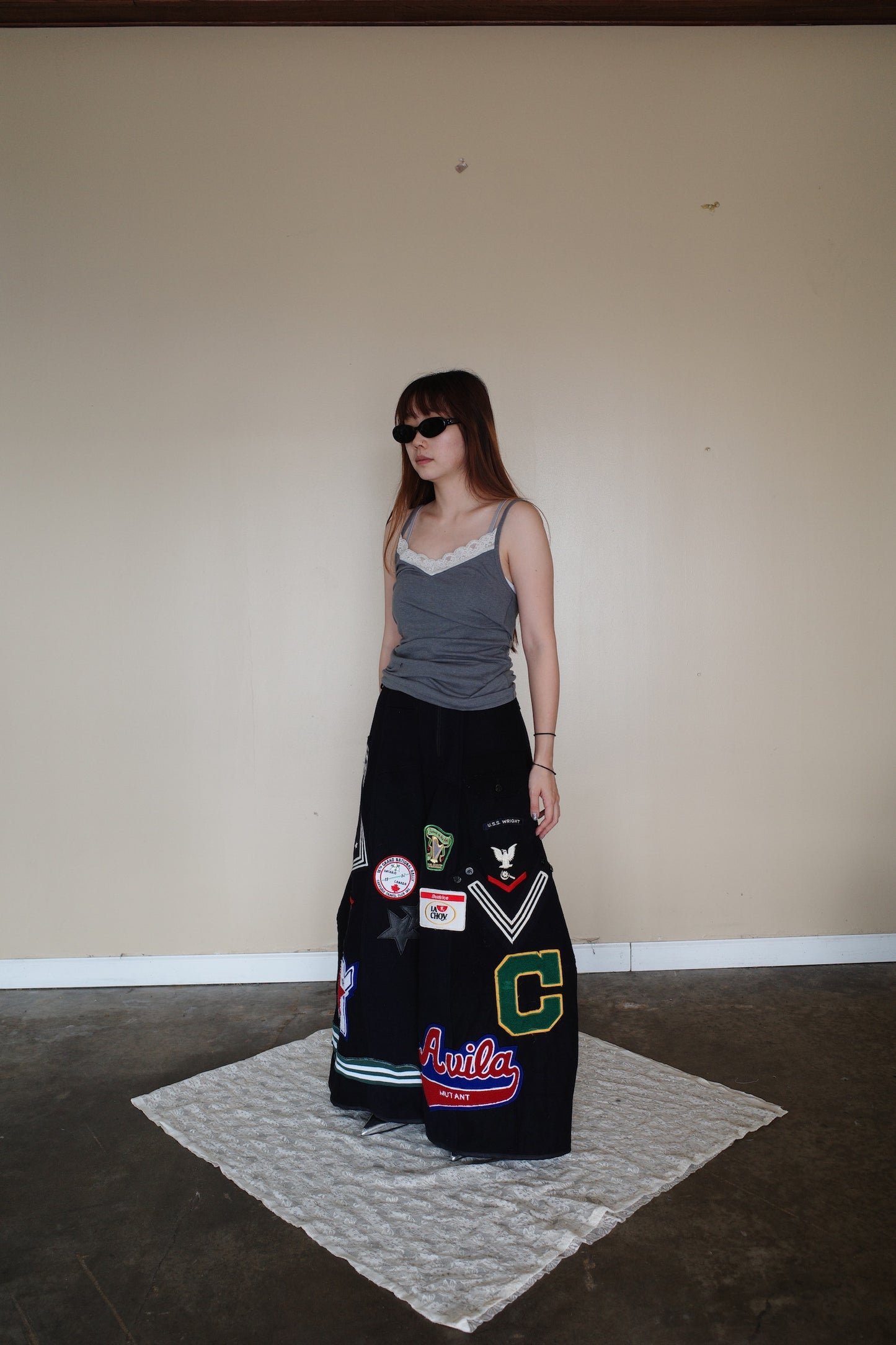 Wide Legged Patched Pants(W32-L) / PWL11