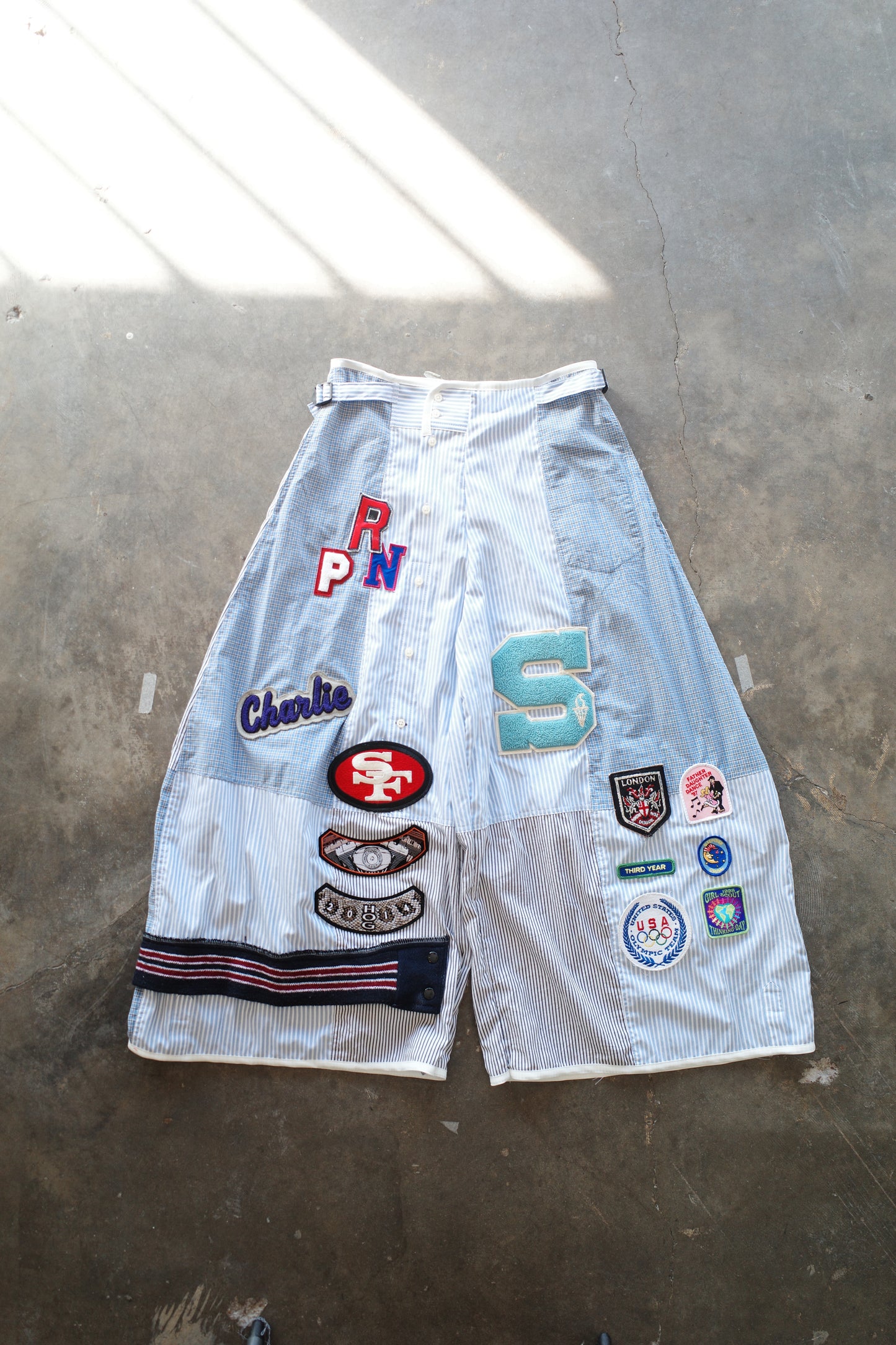 Wide Legged Patched Pants(W32-L) / SWL3