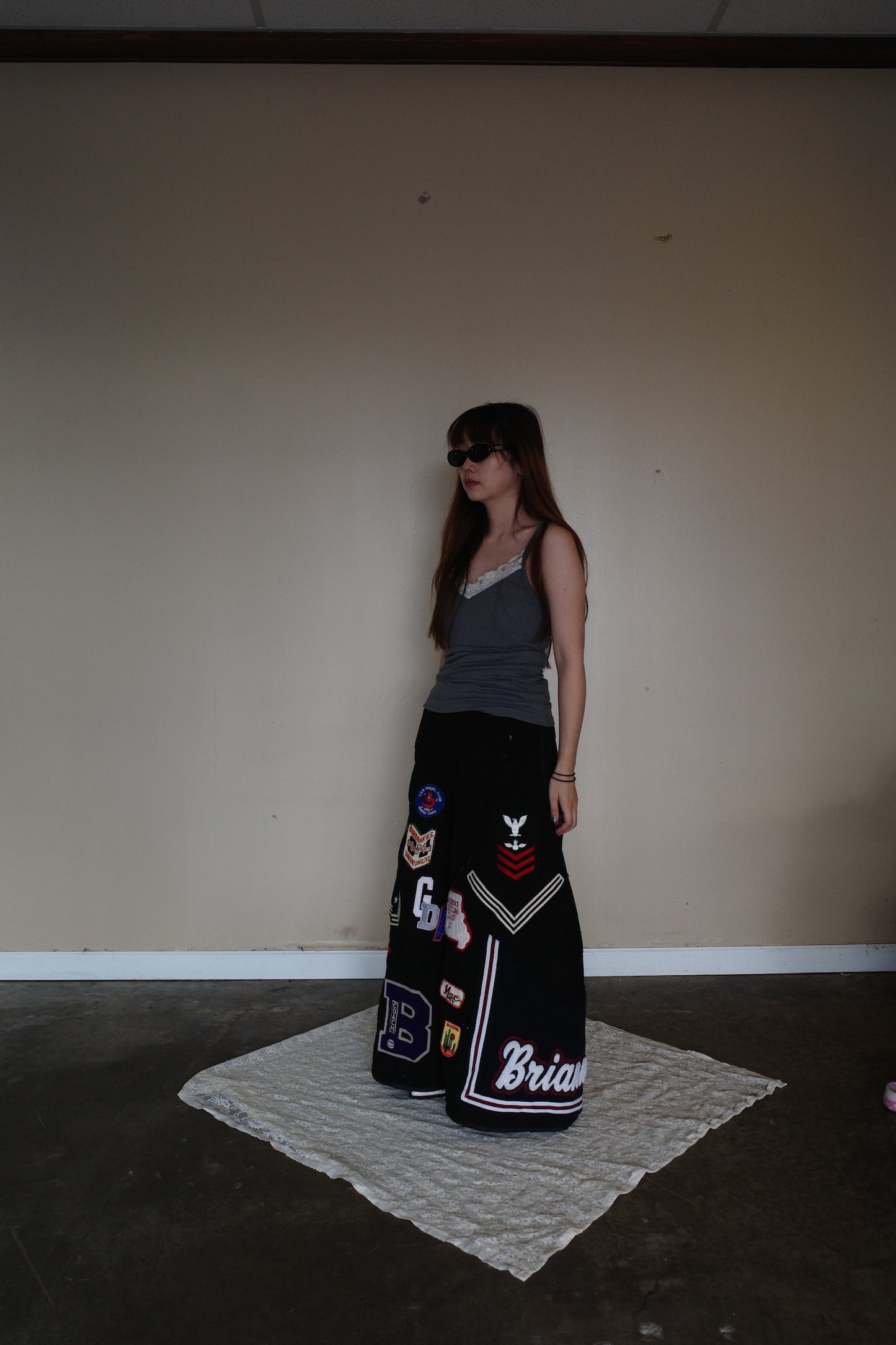 Wide Legged Patched Pants(W32-L) / PWL10