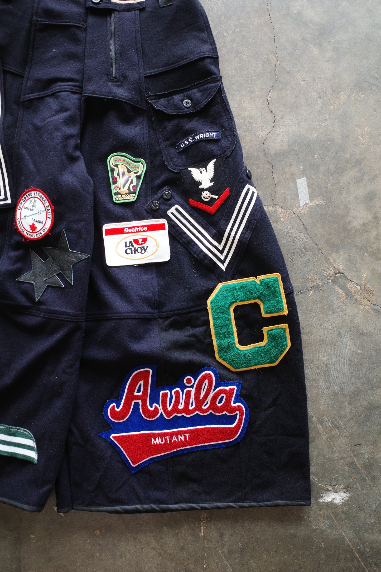 Wide Legged Patched Pants(W32-L) / PWL11