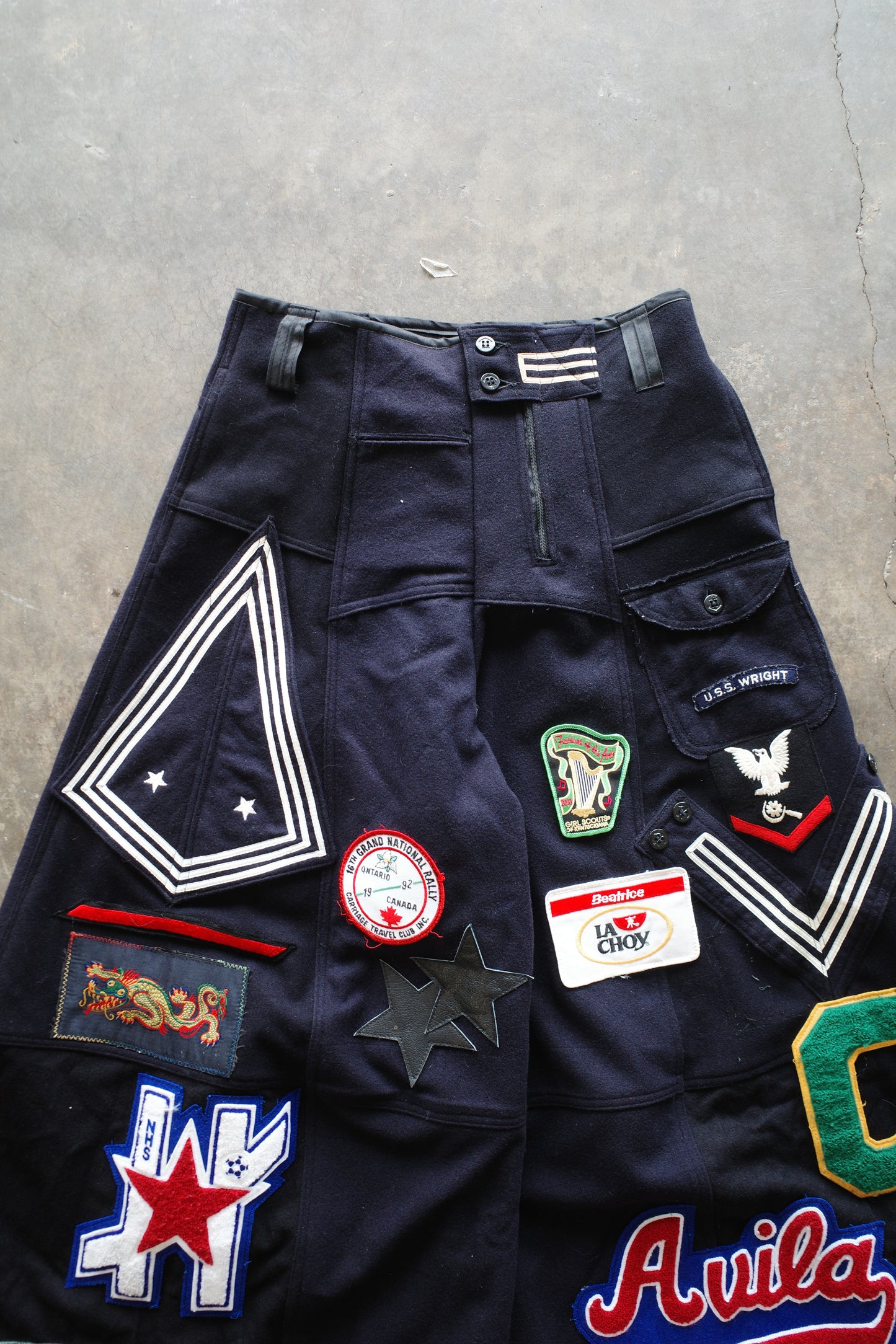 Wide Legged Patched Pants(W32-L) / PWL11